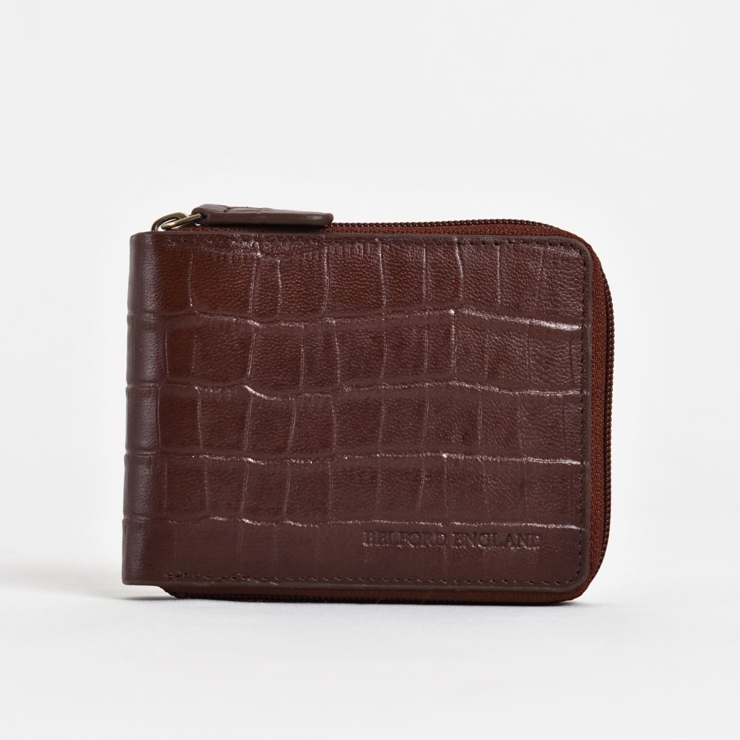 Tokyo Men’s Original Leather Wallet ( Rich Croco Brown) - Image 4