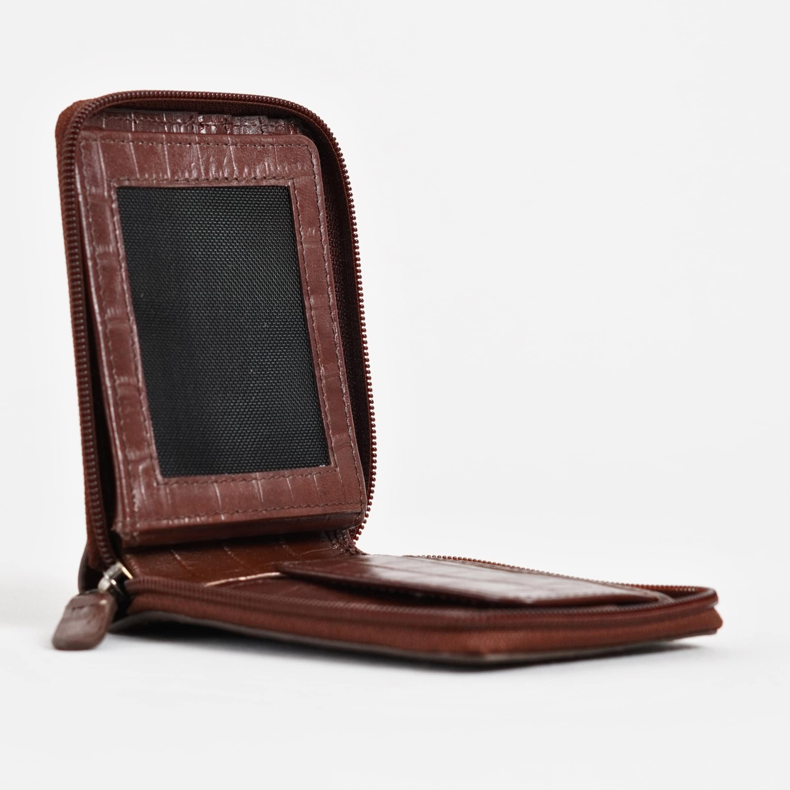 Tokyo Men’s Original Leather Wallet ( Rich Croco Brown) - Image 6