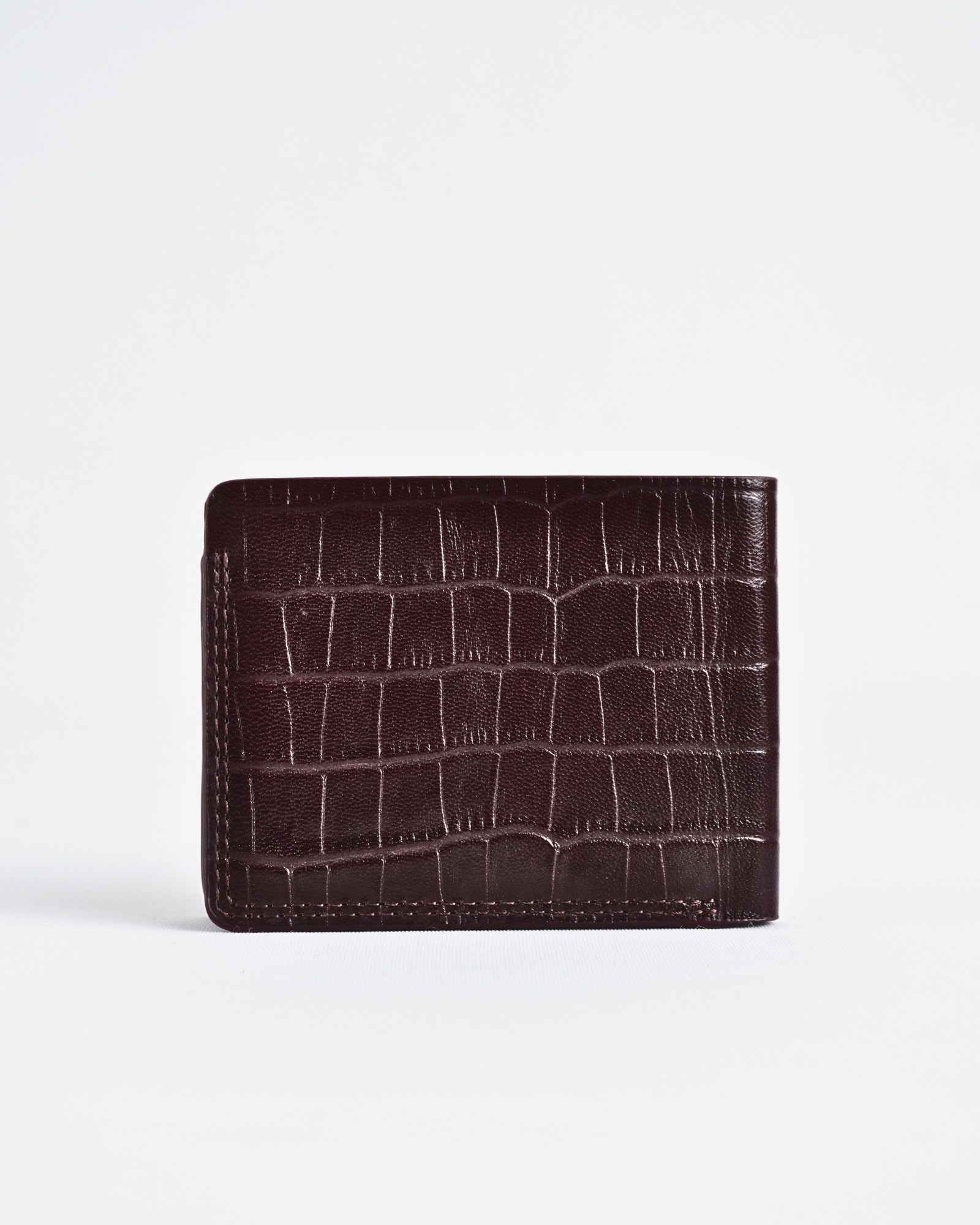 Berlin  (Sleek Series) - Men’s Original Leather Wallet - Croco Cherry