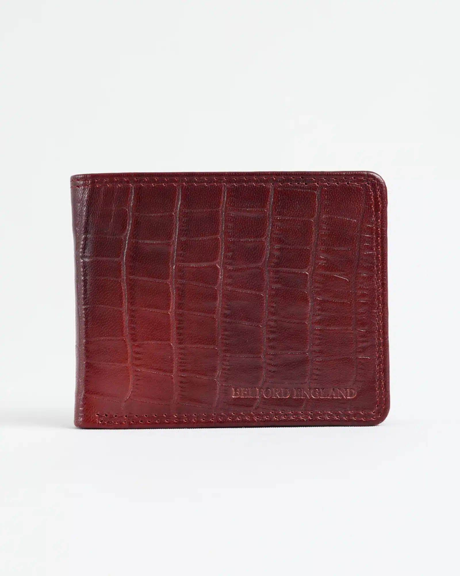 Cambridge Men’s Original Leather Wallet (Croco Cherry & Brown Blend )