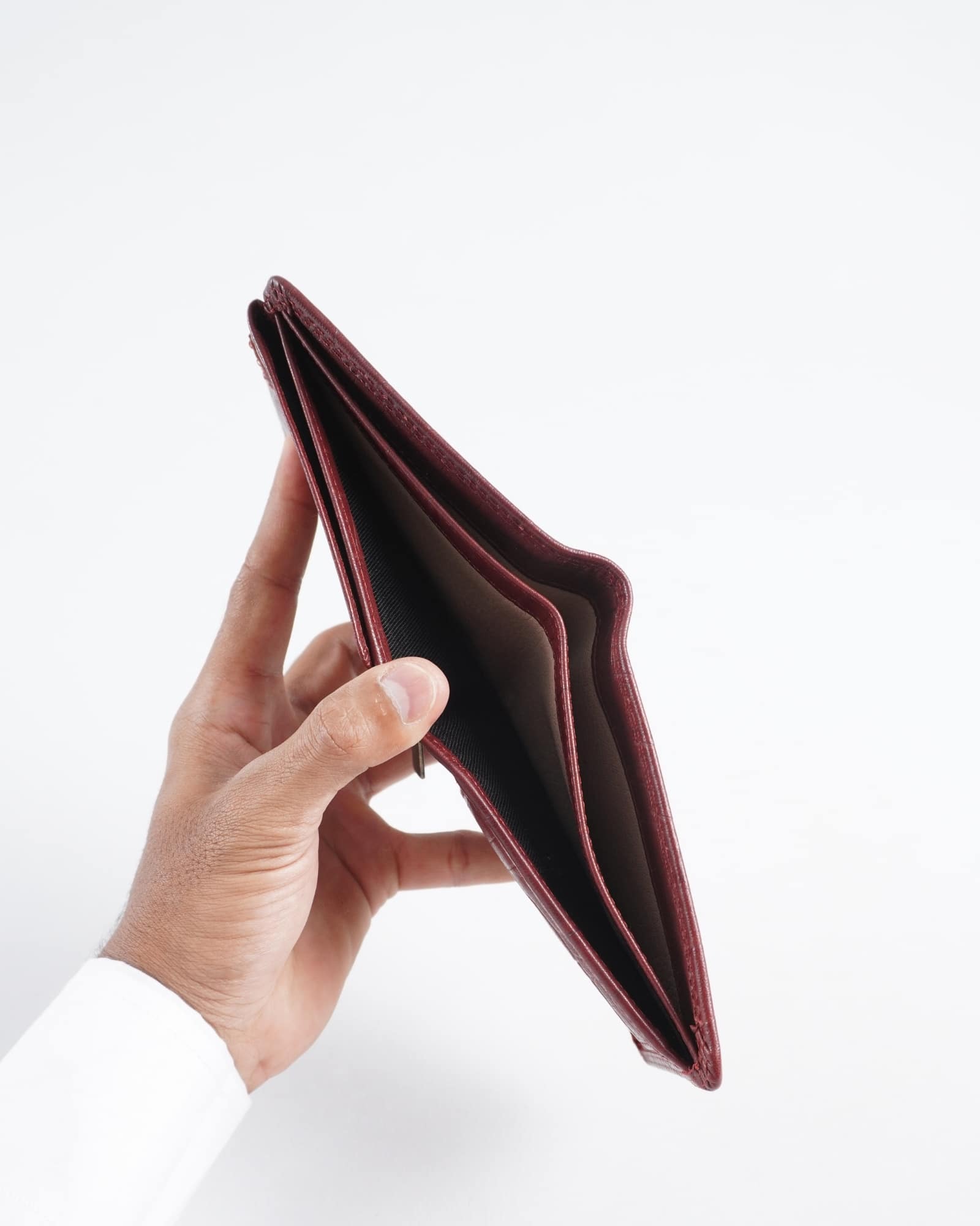 Cambridge Men’s Original Leather Wallet (Croco Cherry & Brown Blend ) - Image 9