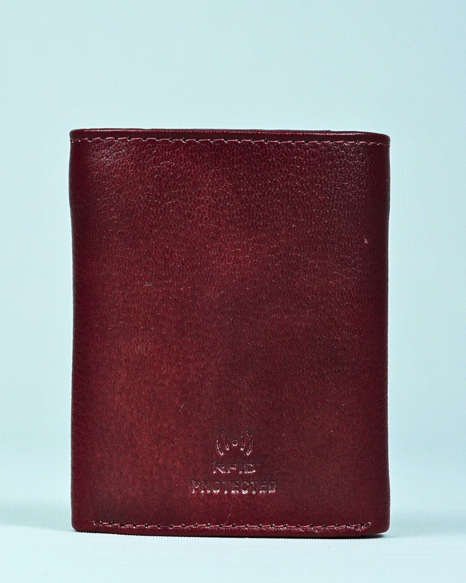 Detroit - Men’s Original Leather [Smart Card Pop UP] Wallet (Brown & Cherry Blend) - Image 10