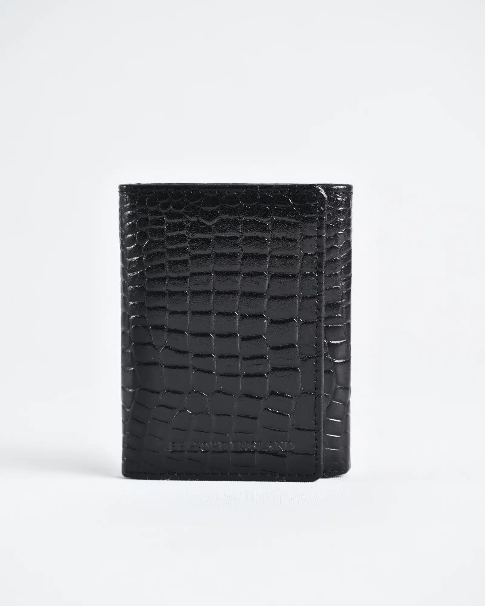 Dublin - Men’s Original Leather Trifold Wallet (Croco Black)