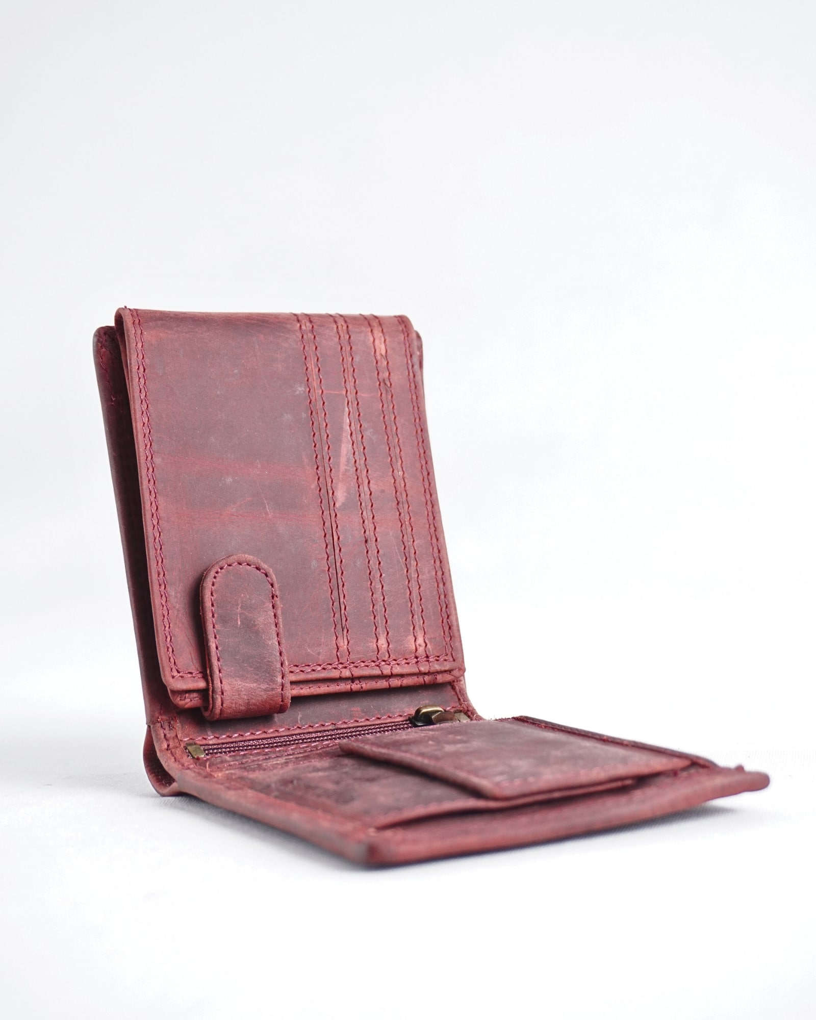 Harvard Men’s Original Soft Leather Wallet (Rugged Cherry) - Image 7