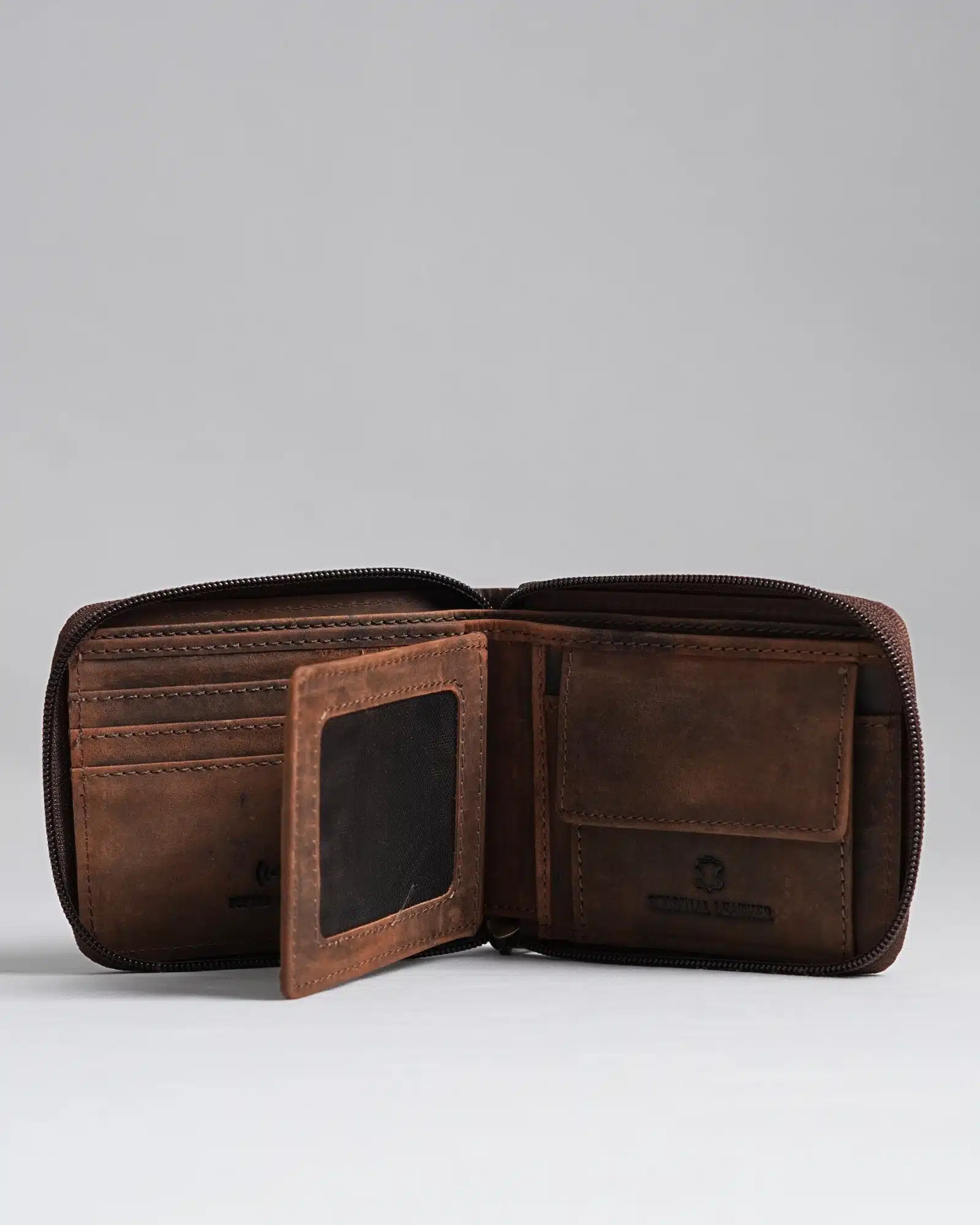 Tokyo Men’s Original Leather Wallet - (Rugged Series) - Brown - Image 2