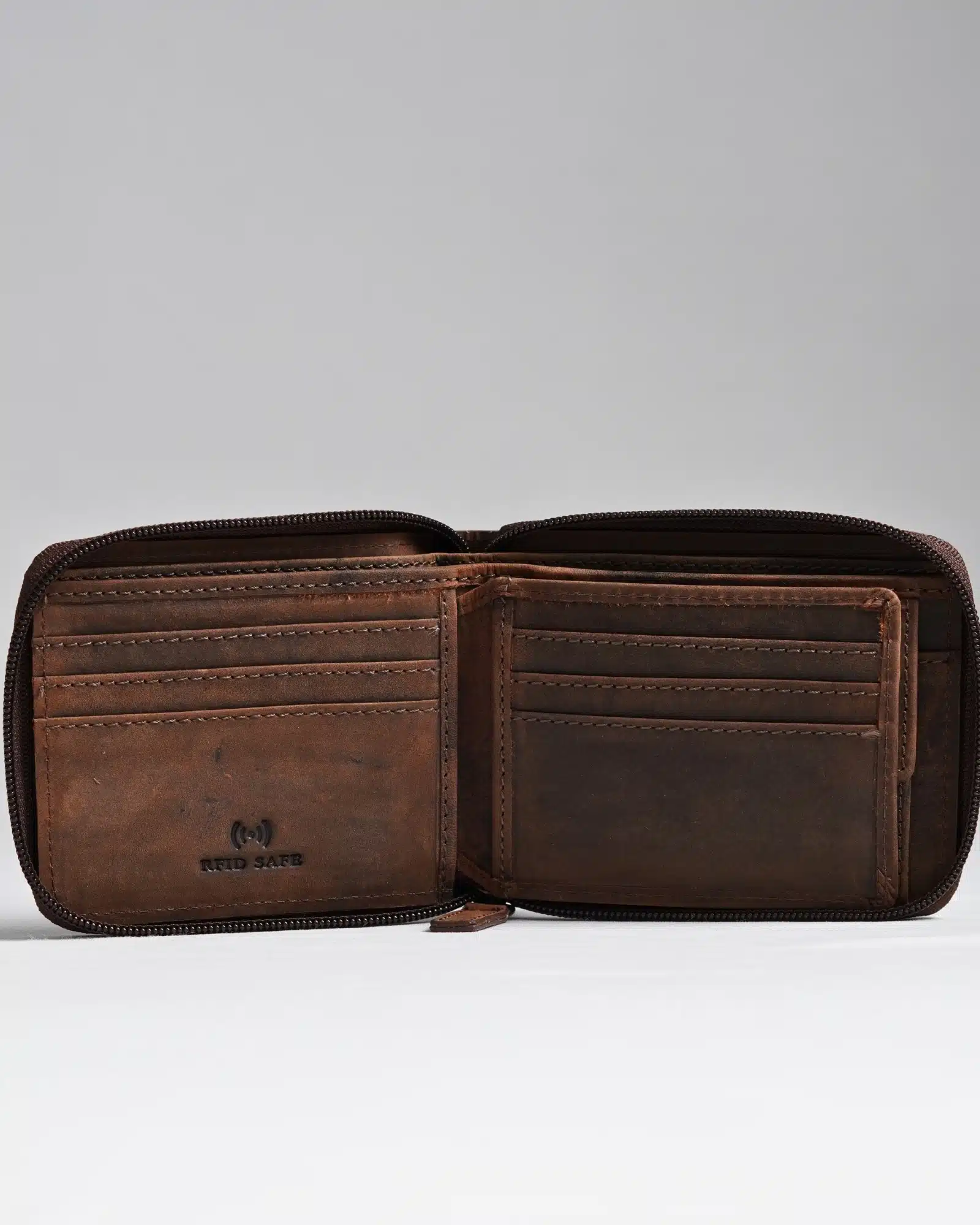 Tokyo Men’s Original Leather Wallet - (Rugged Series) - Brown - Image 5