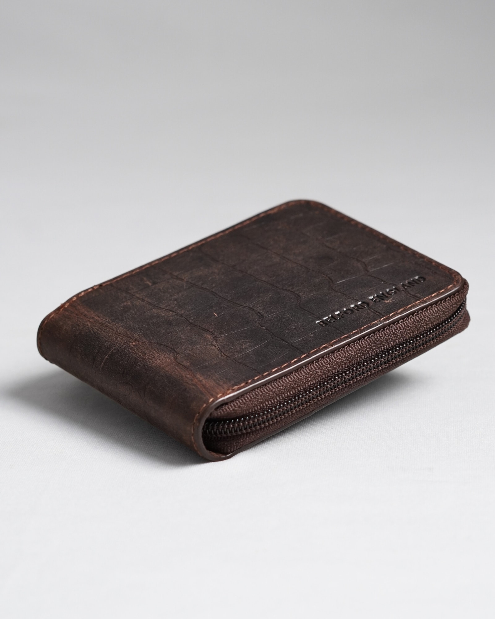 Tokyo Men’s Original Leather Wallet - (Rugged Series) - Croco Vintage Brown