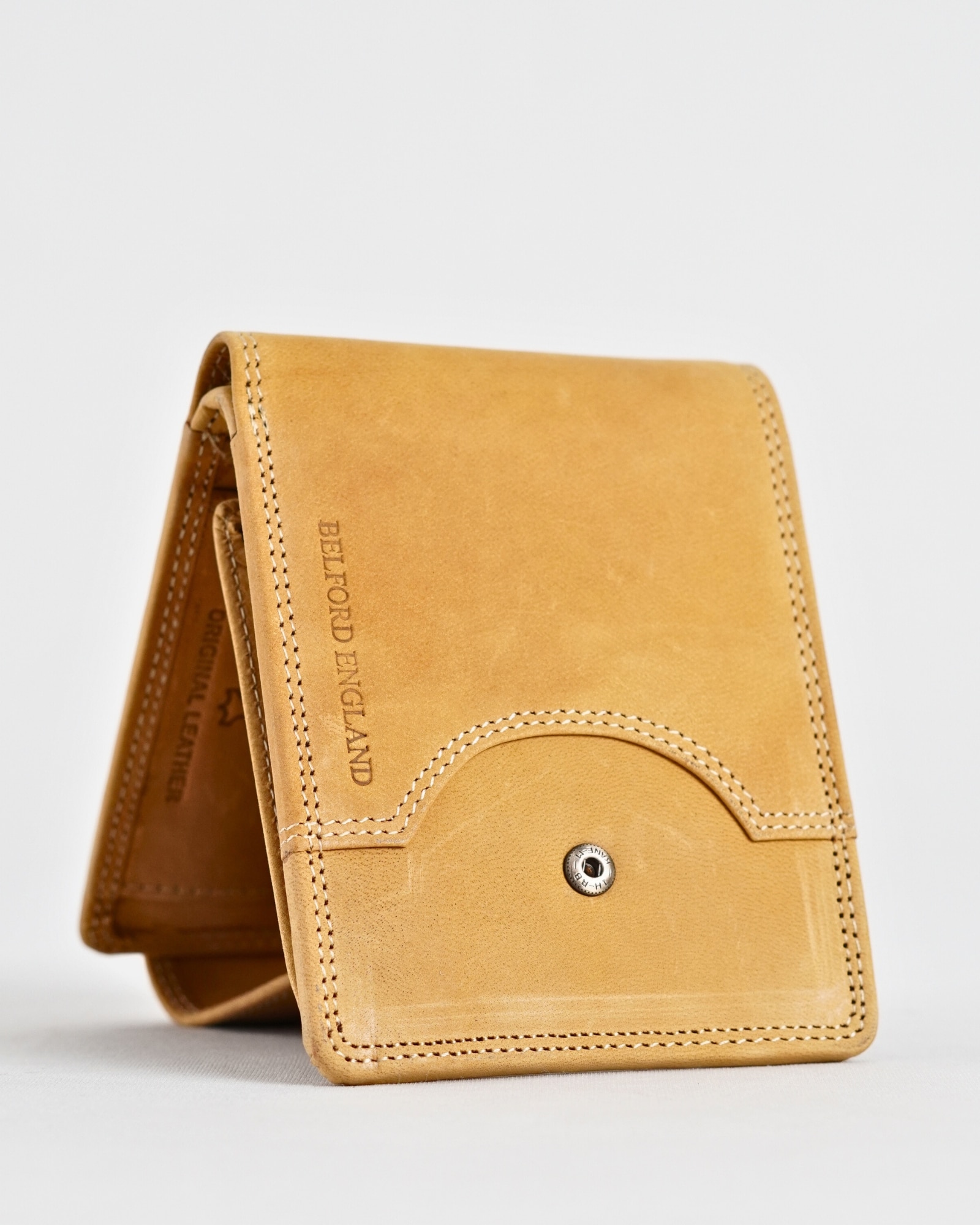 Derby - Men’s Original Leather Wallet (Rugged Series) - Tan - Image 4