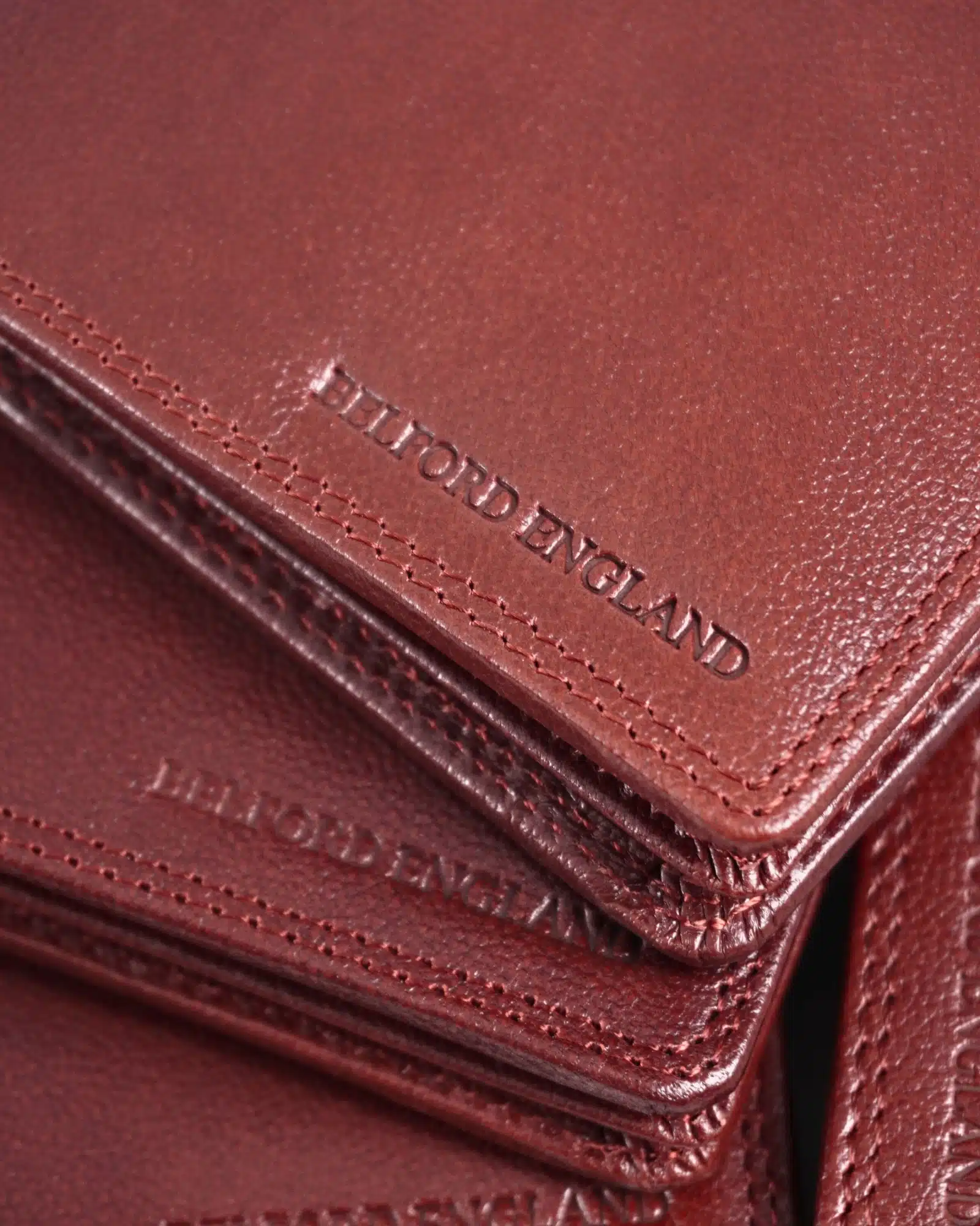 Hudson Men’s Original Leather Wallet (Brown & Cherry Blend) - Image 11