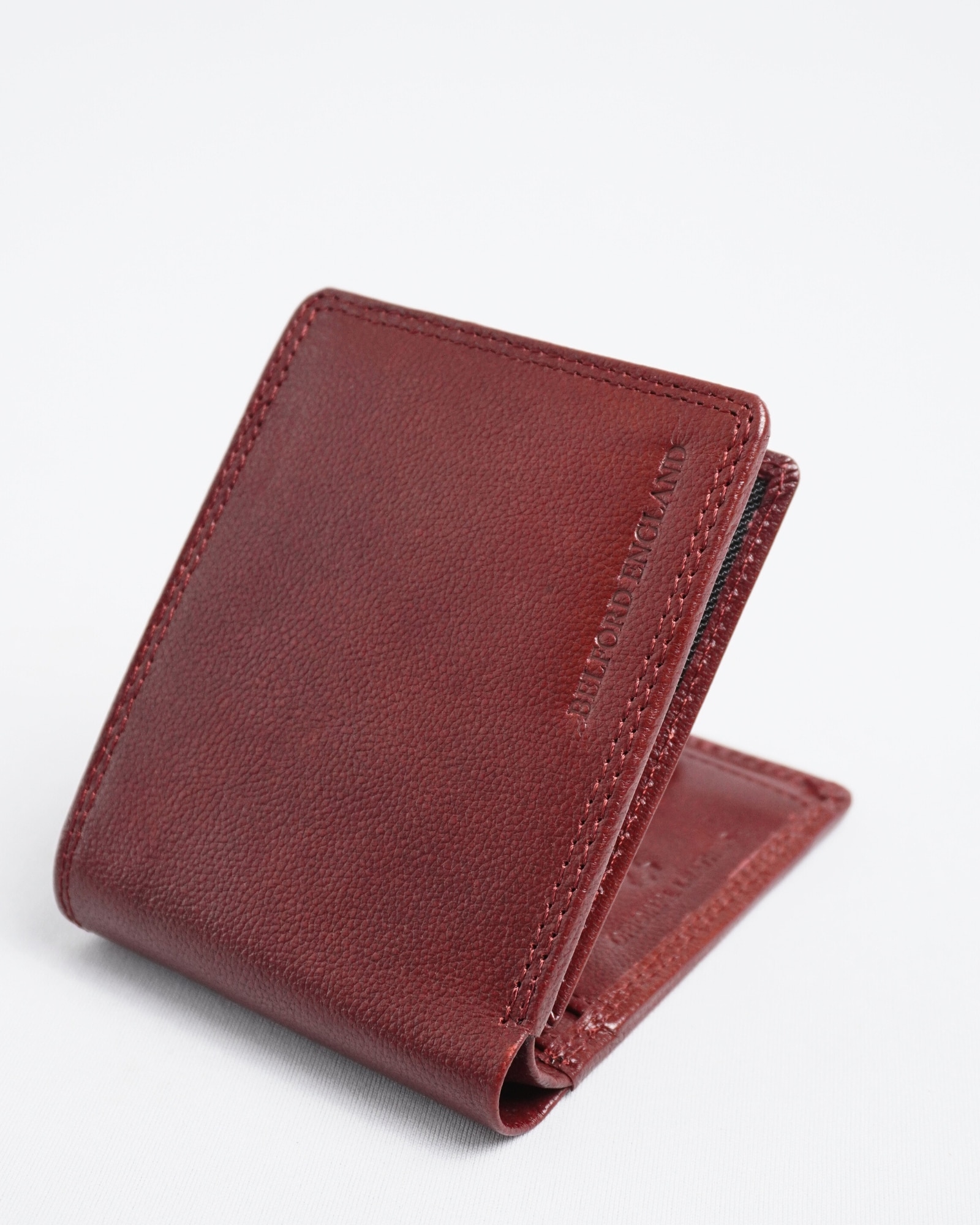 Tanner Men’s Original Leather Wallet (Brown & Cherry Blend) - Image 2