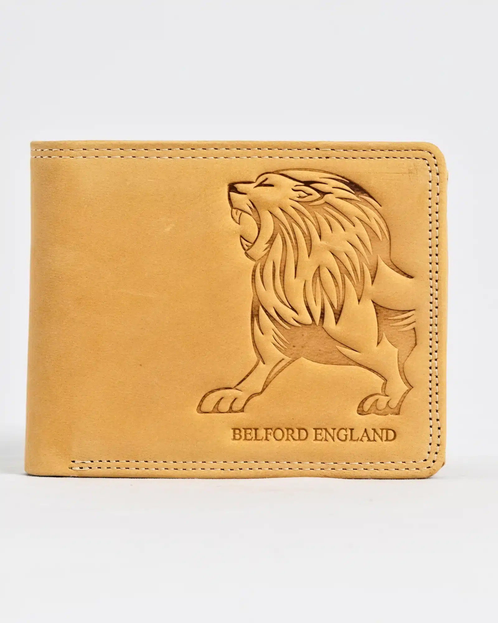 Cambridge (Limited Edition) Men’s Original Leather Wallet - Rugged Tan - Lion