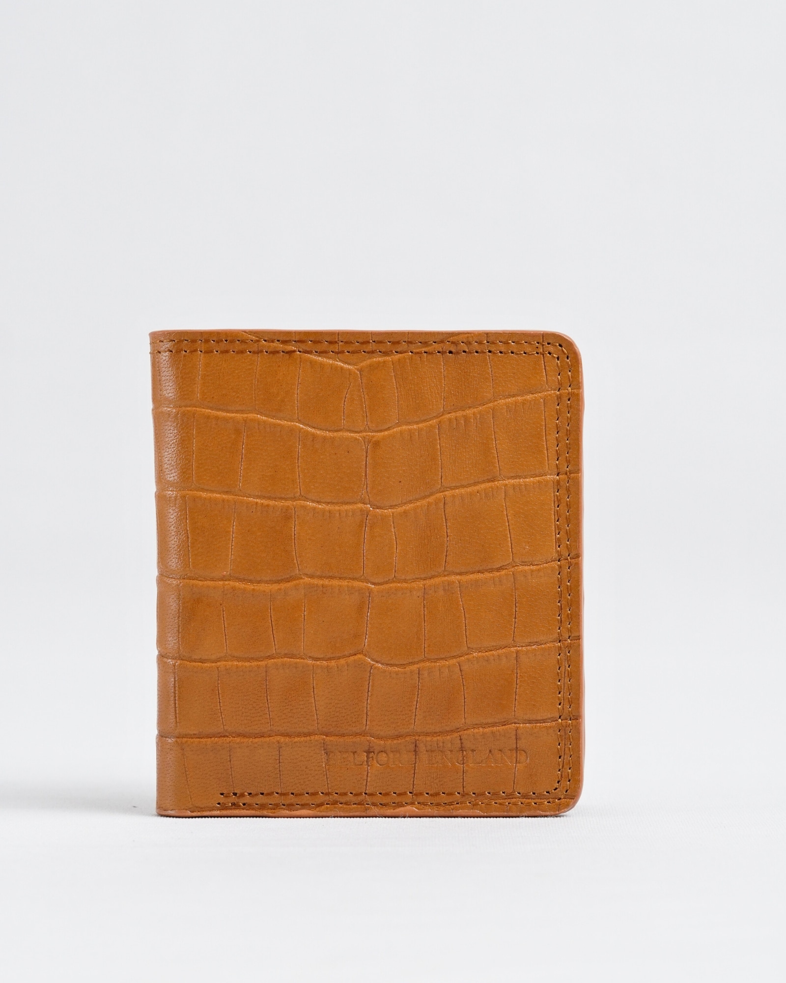 Aubrey - Men’s Original Leather Wallet (Executive Series) - Croco Almond Brown - Image 2