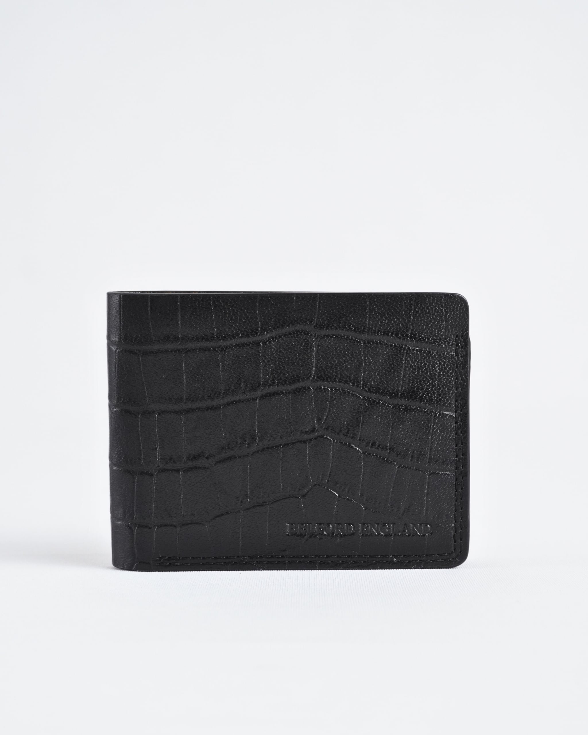 Berlin (Sleek Series) - Men’s Original Leather Wallet (Croco Black) - Image 10