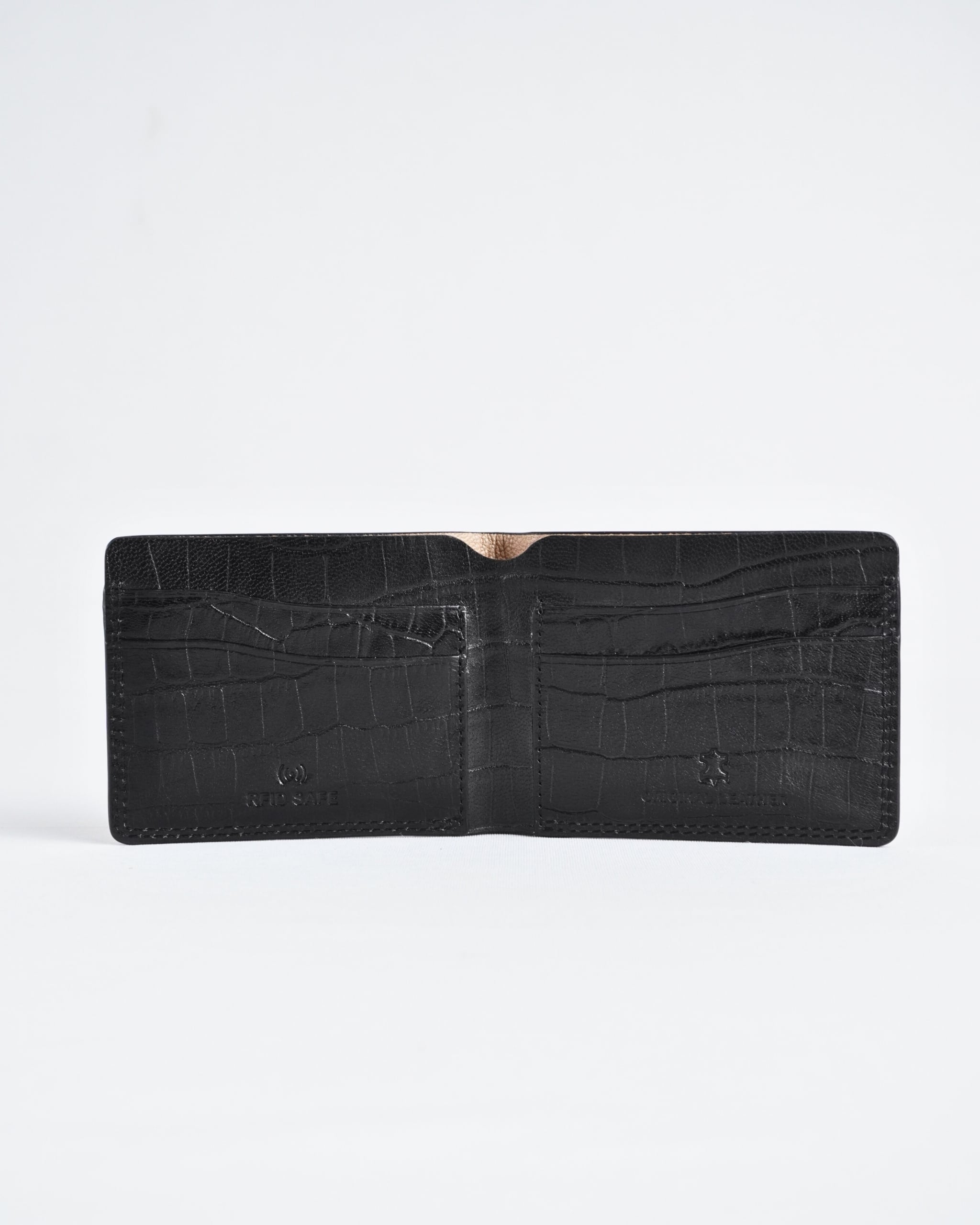 Berlin (Sleek Series) - Men’s Original Leather Wallet (Croco Black) - Image 2