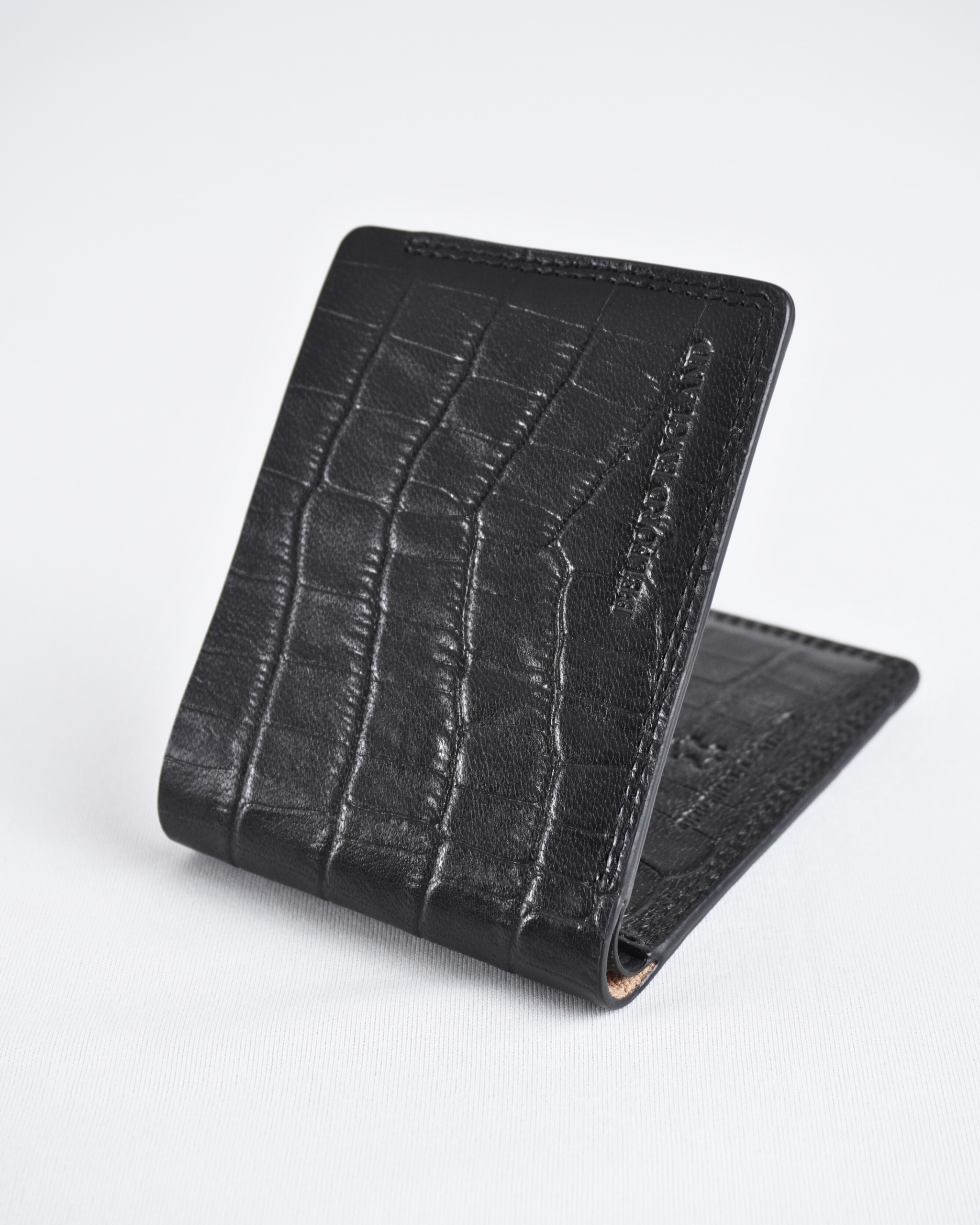 Berlin (Sleek Series) - Men’s Original Leather Wallet (Croco Black) - Image 5