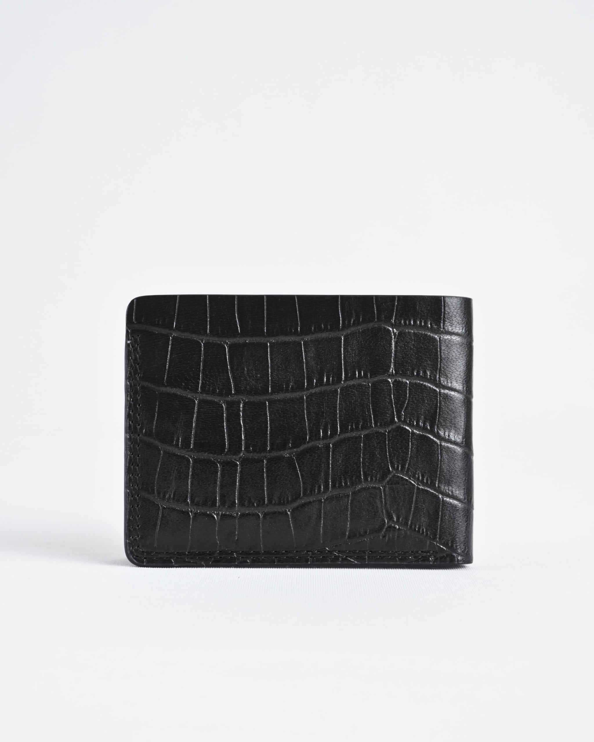 Berlin (Sleek Series) - Men’s Original Leather Wallet (Croco Black) - Image 9