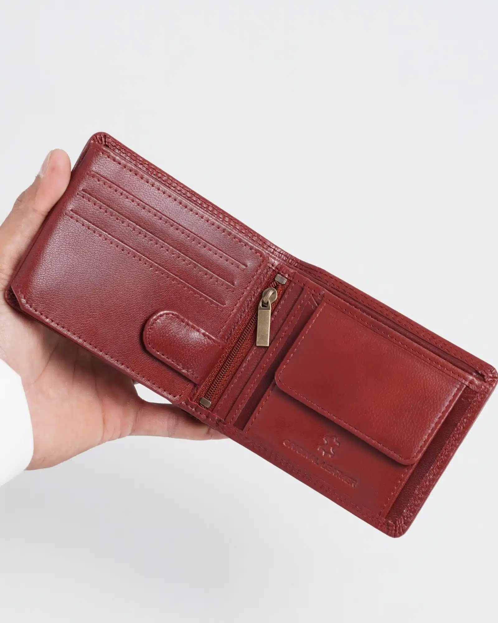Cambridge (Limited Edition) Men’s Original Leather Wallet - Cherry Blend - Image 4