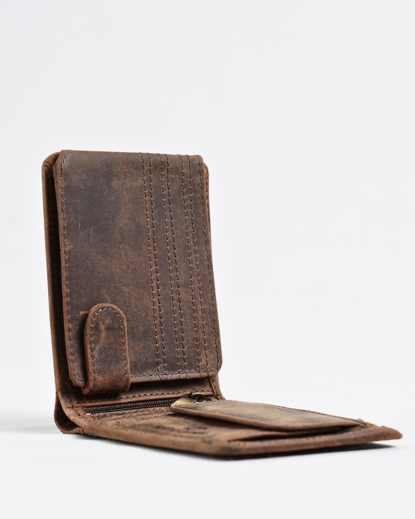 Cambridge (Limited Edition) Men’s Original Leather Wallet - Rugged Brown - Bike - Image 4