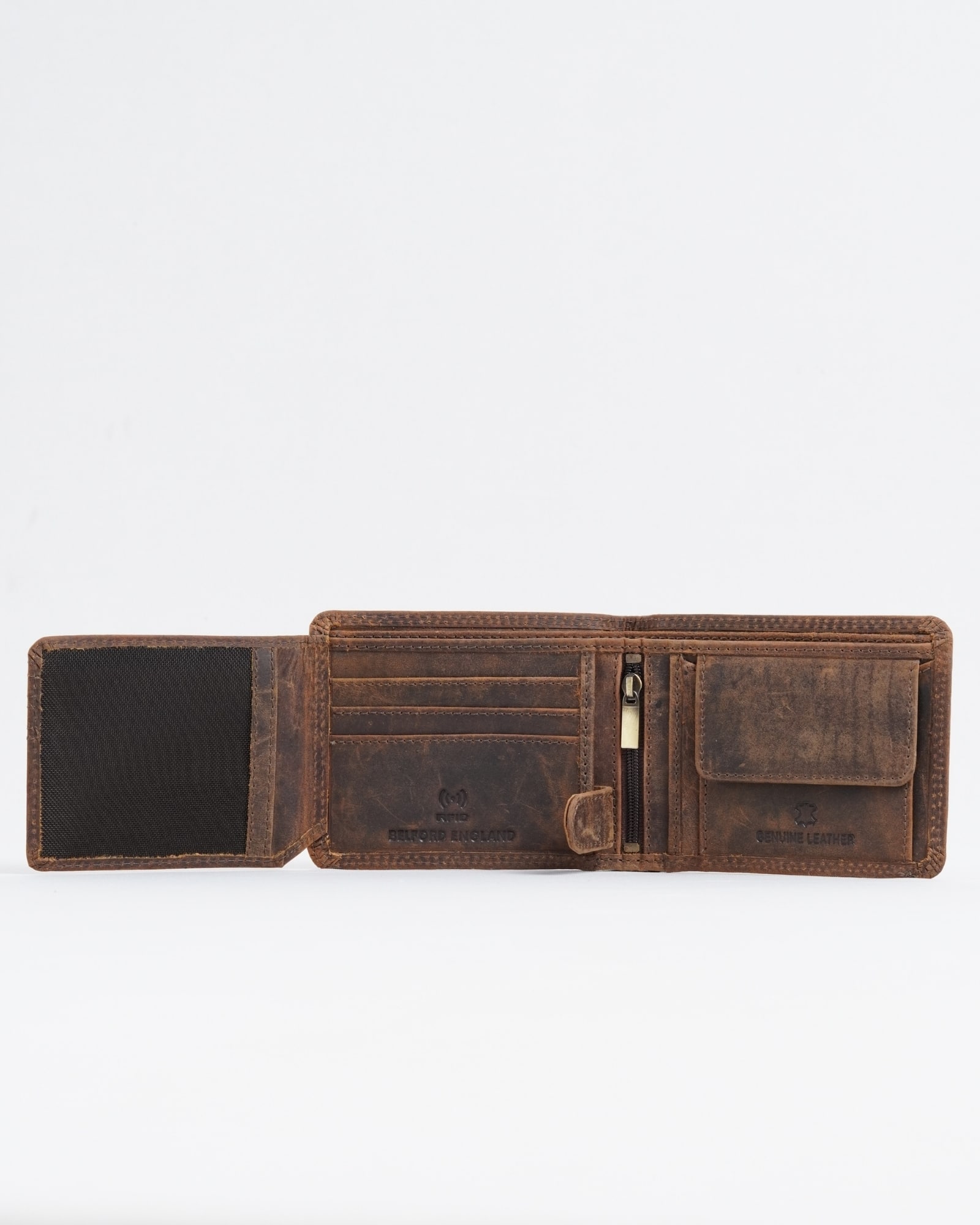 Cambridge (Limited Edition) Men’s Original Leather Wallet - Rugged Brown - Eagle - Image 2