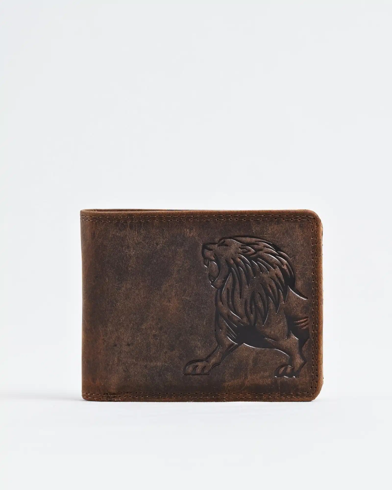 Cambridge (Limited Edition) Men’s Original Leather Wallet - Rugged Brown - Lion - Image 6