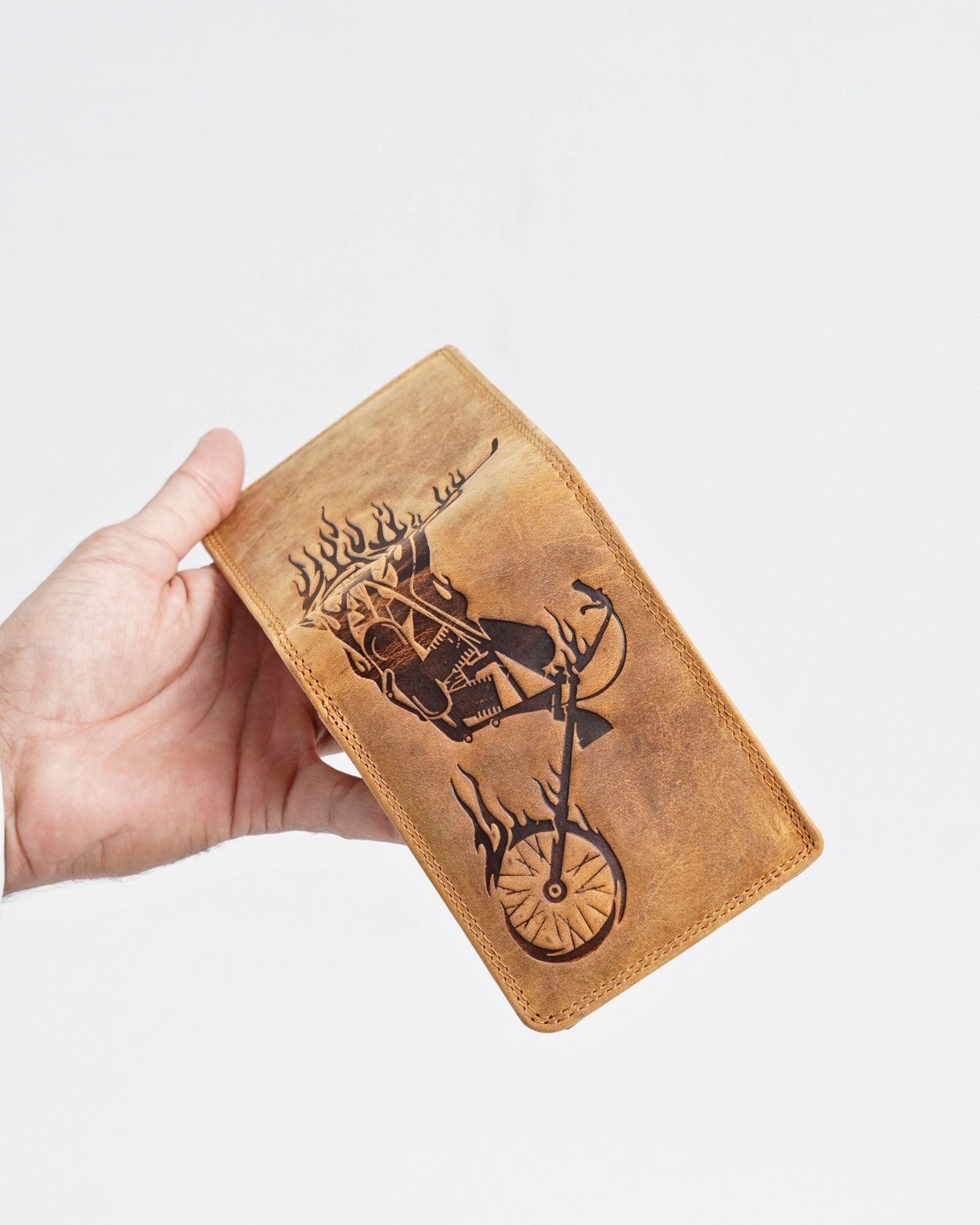 Cambridge (Limited Edition) Men’s Original Leather Wallet - Rugged Tan - Bike