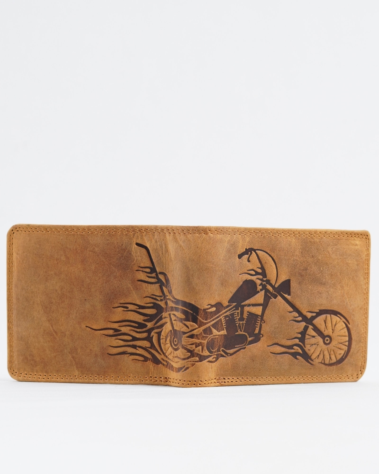 Cambridge (Limited Edition) Men’s Original Leather Wallet - Rugged Tan - Bike - Image 2