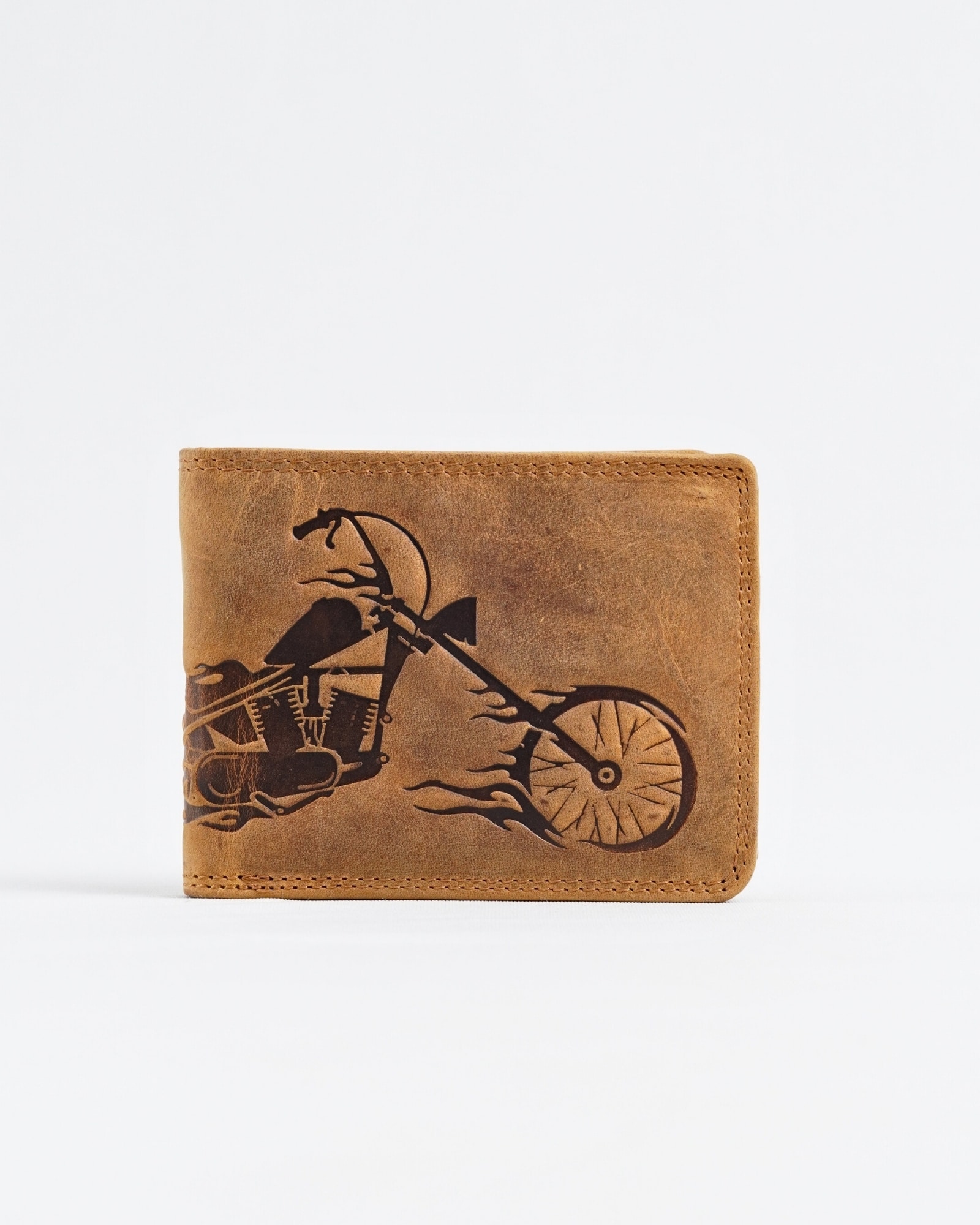 Cambridge (Limited Edition) Men’s Original Leather Wallet - Rugged Tan - Bike - Image 3