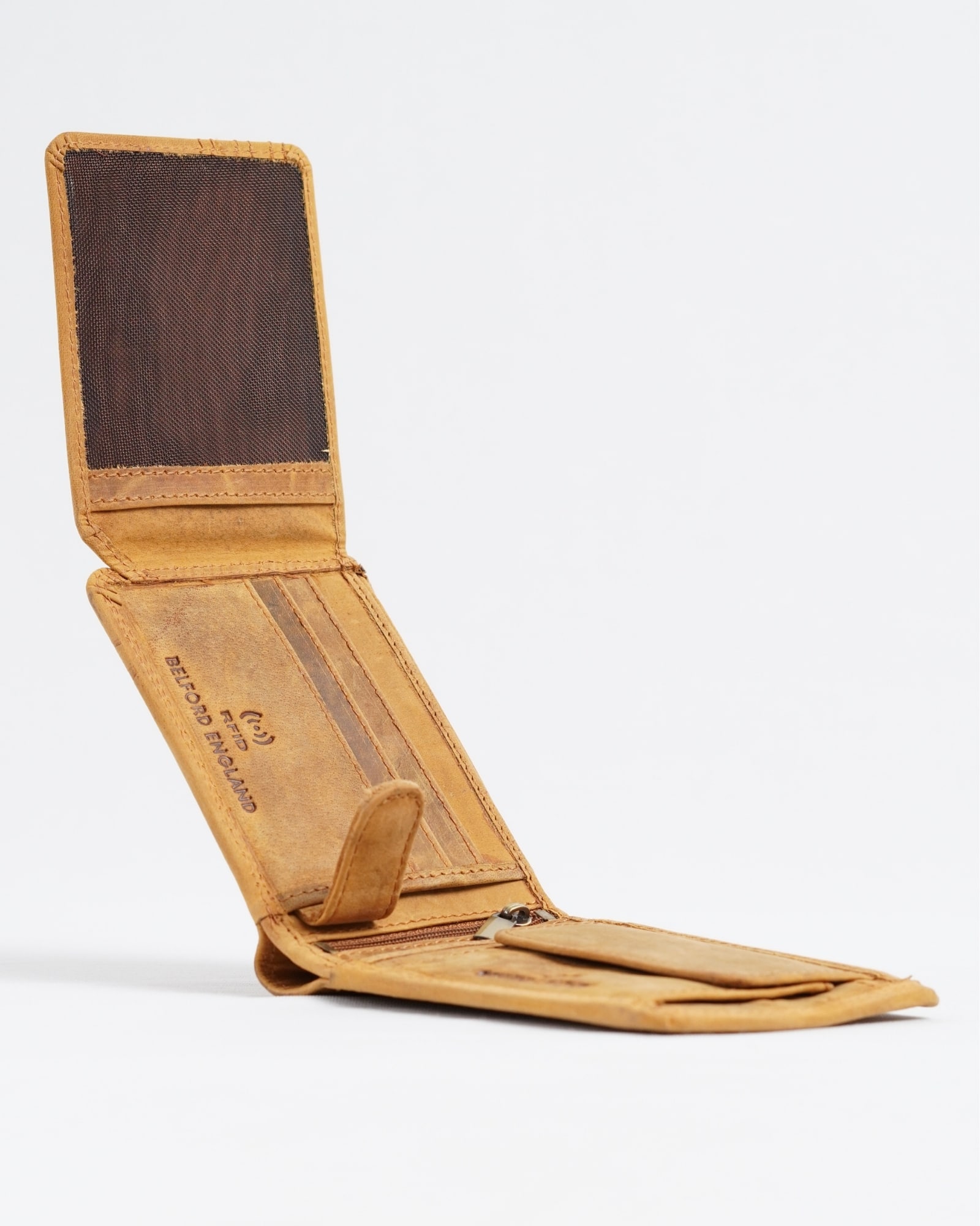 Cambridge (Limited Edition) Men’s Original Leather Wallet - Rugged Tan - Bike - Image 6