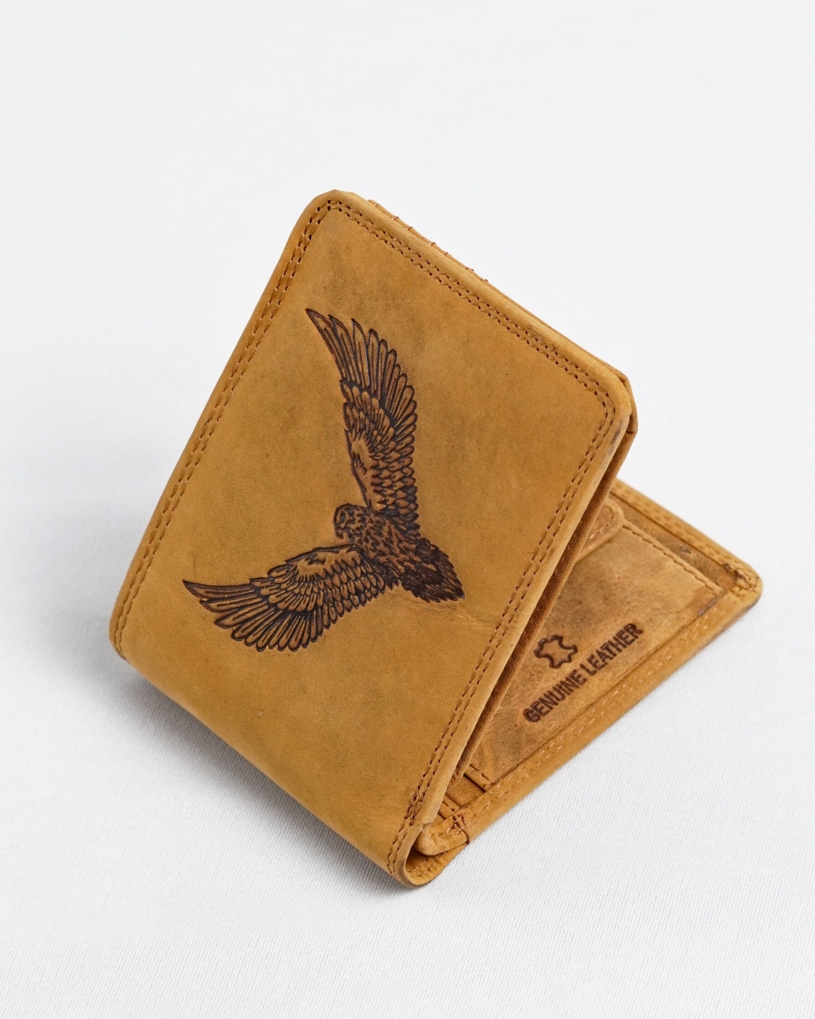 Cambridge (Limited Edition) Men’s Original Leather Wallet - Rugged Tan - Eagle