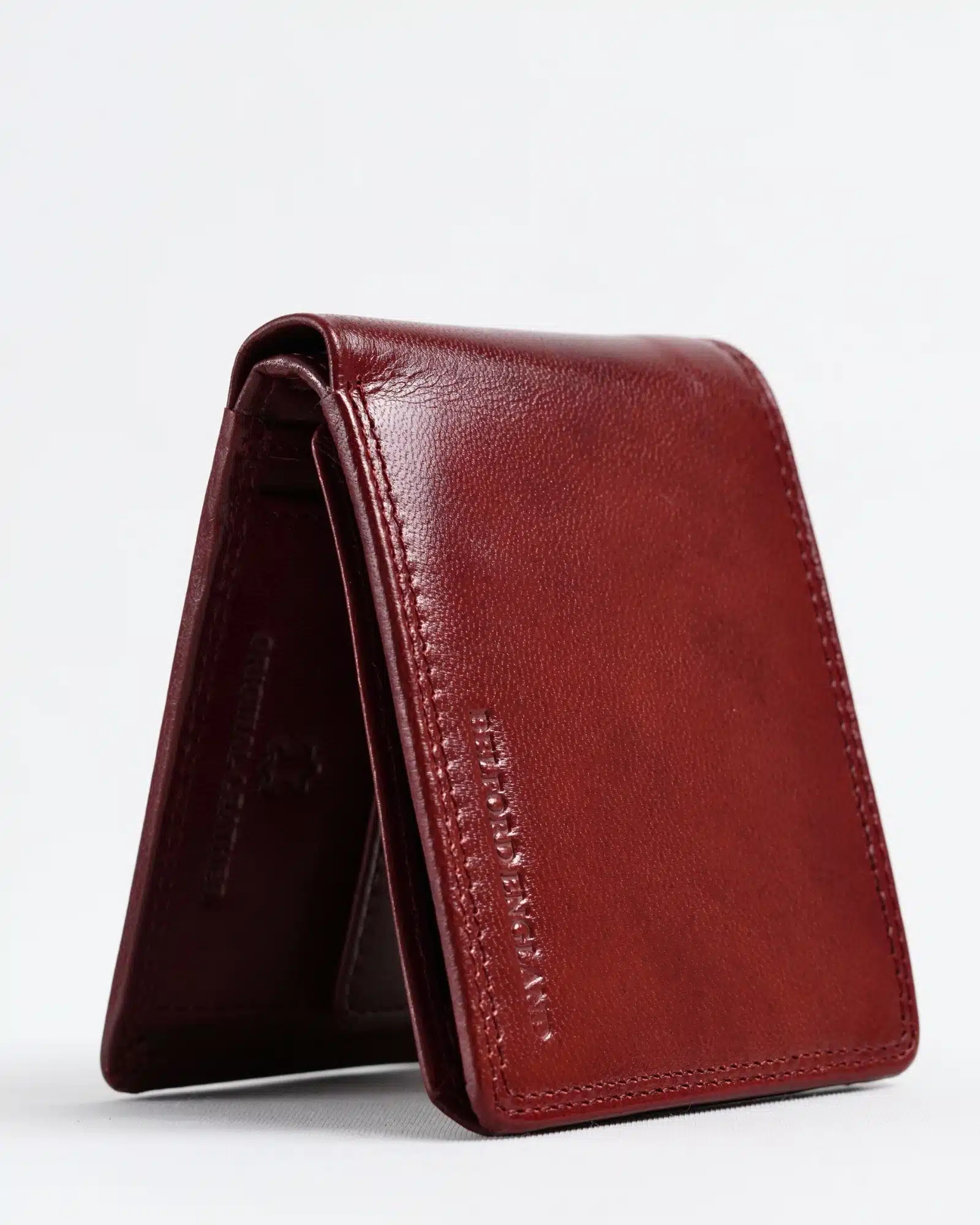 Cambridge Men’s Original Leather Wallet (Luxury Brown & Cherry Blend) - Image 6