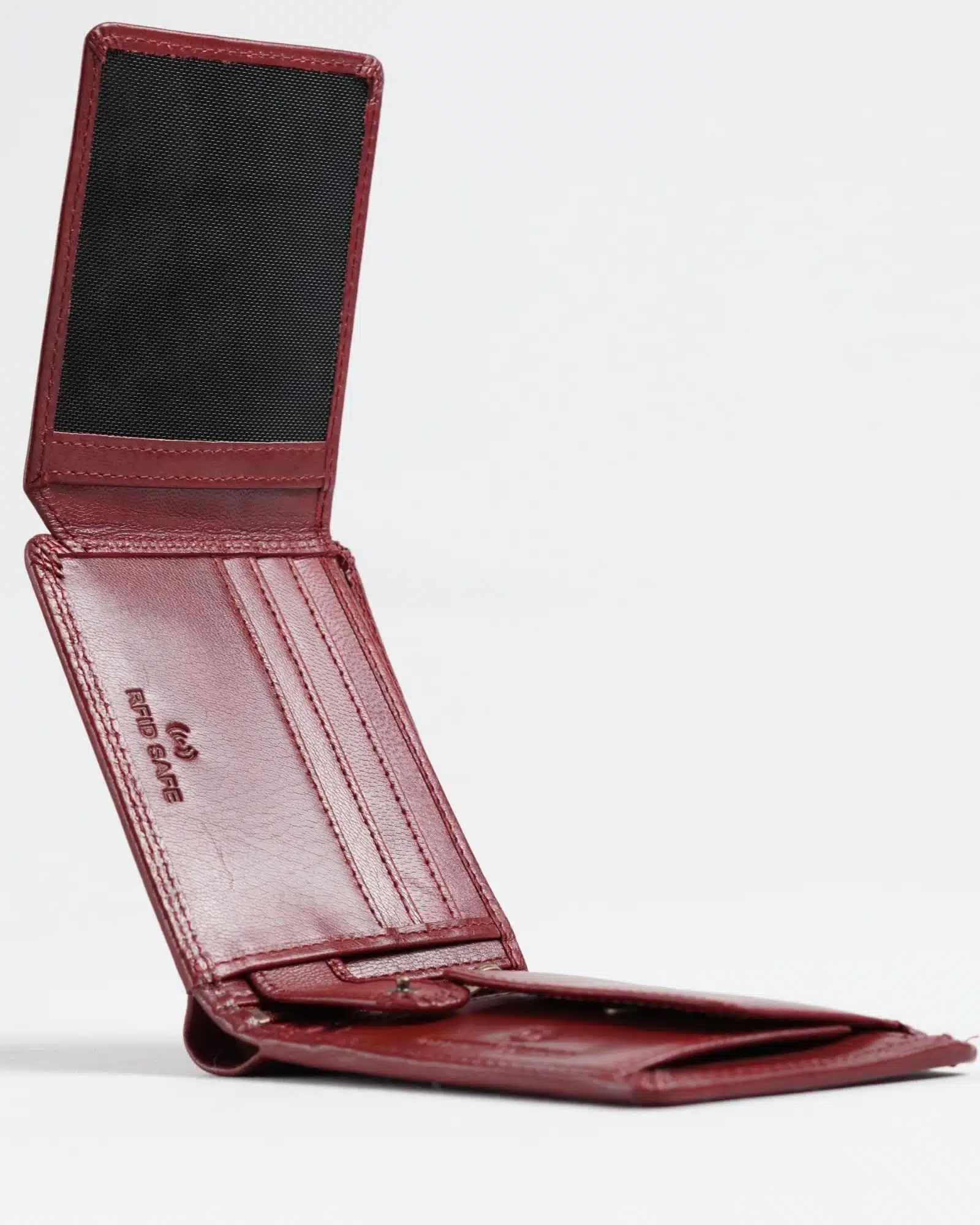 Cambridge Men’s Original Leather Wallet (Luxury Brown & Cherry Blend) - Image 7