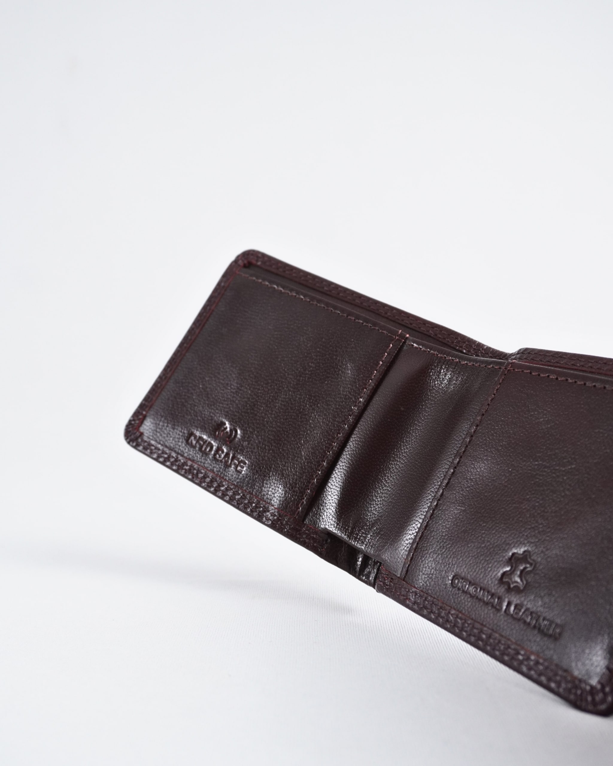 Conway (Sleek Series) - Men’s Original Leather Wallet (Cherry) - Image 6