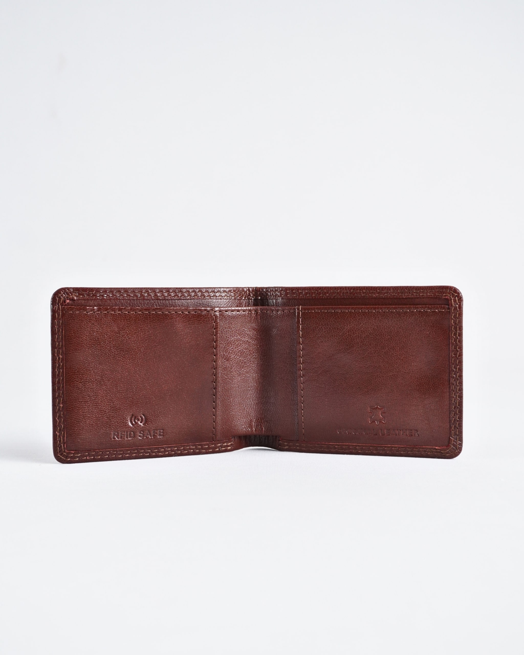 Conway (Sleek Series) -  Men’s Original Leather Wallet (Rich Brown) - Image 2