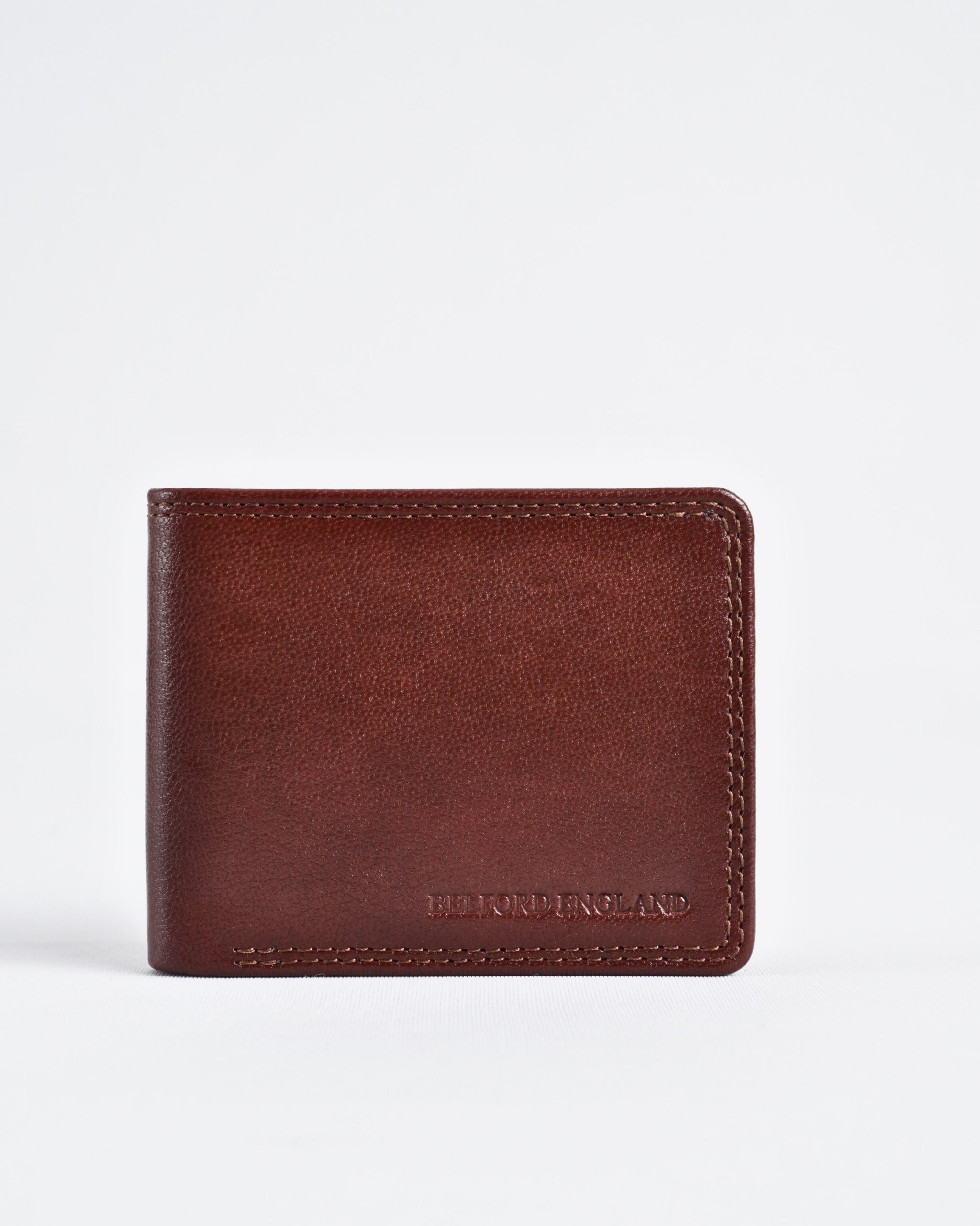 Conway (Sleek Series) -  Men’s Original Leather Wallet (Rich Brown) - Image 3