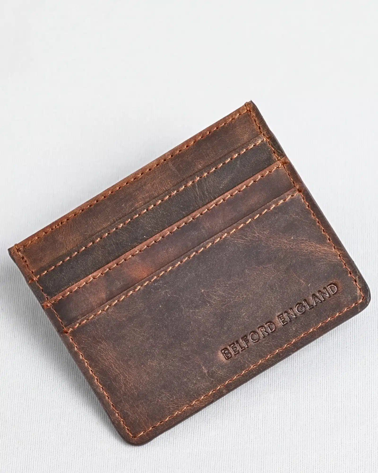 Darwin - Men’s Original Leather Card Holder (Rugged Brown)