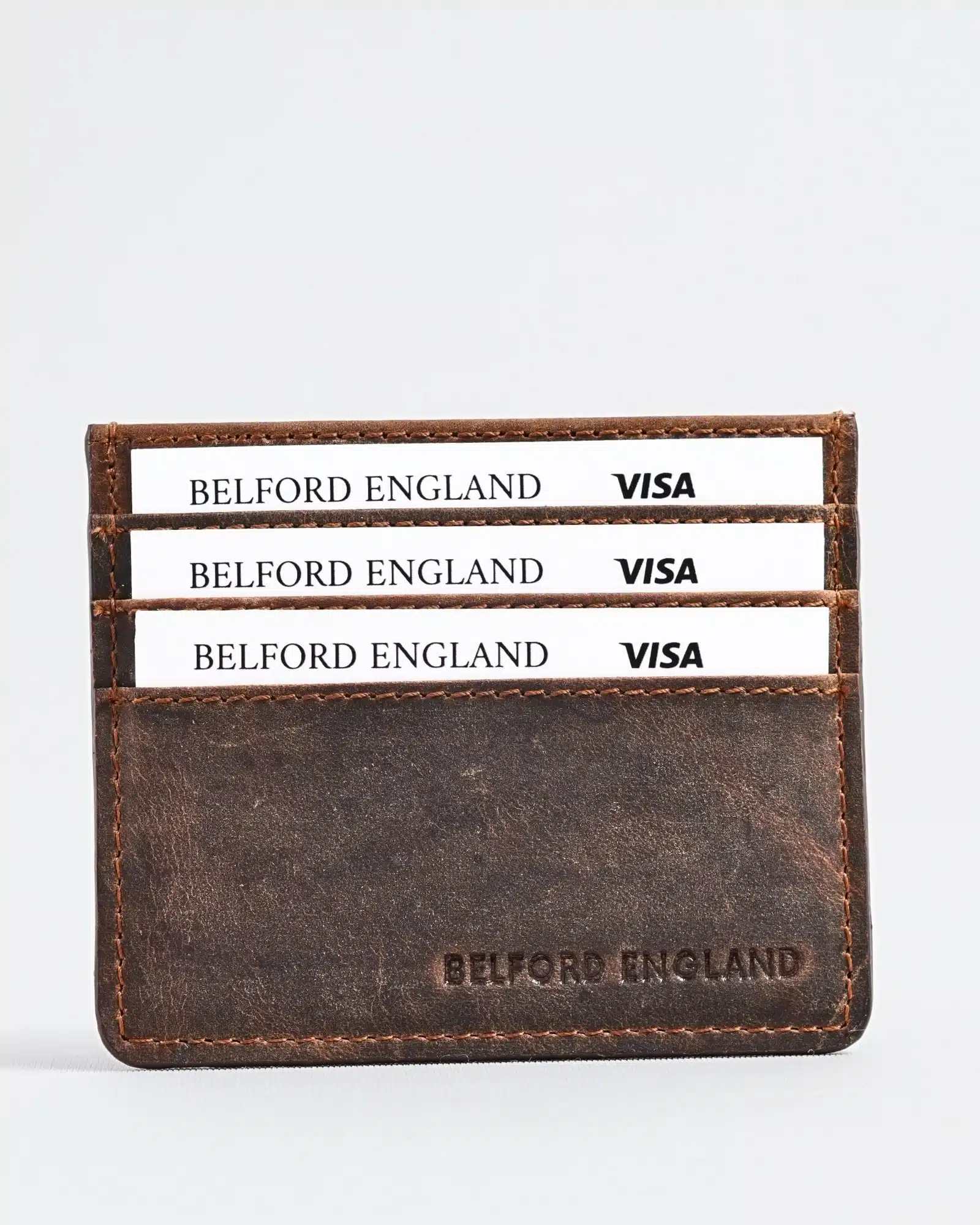 Darwin - Men’s Original Leather Card Holder (Rugged Brown) - Image 2