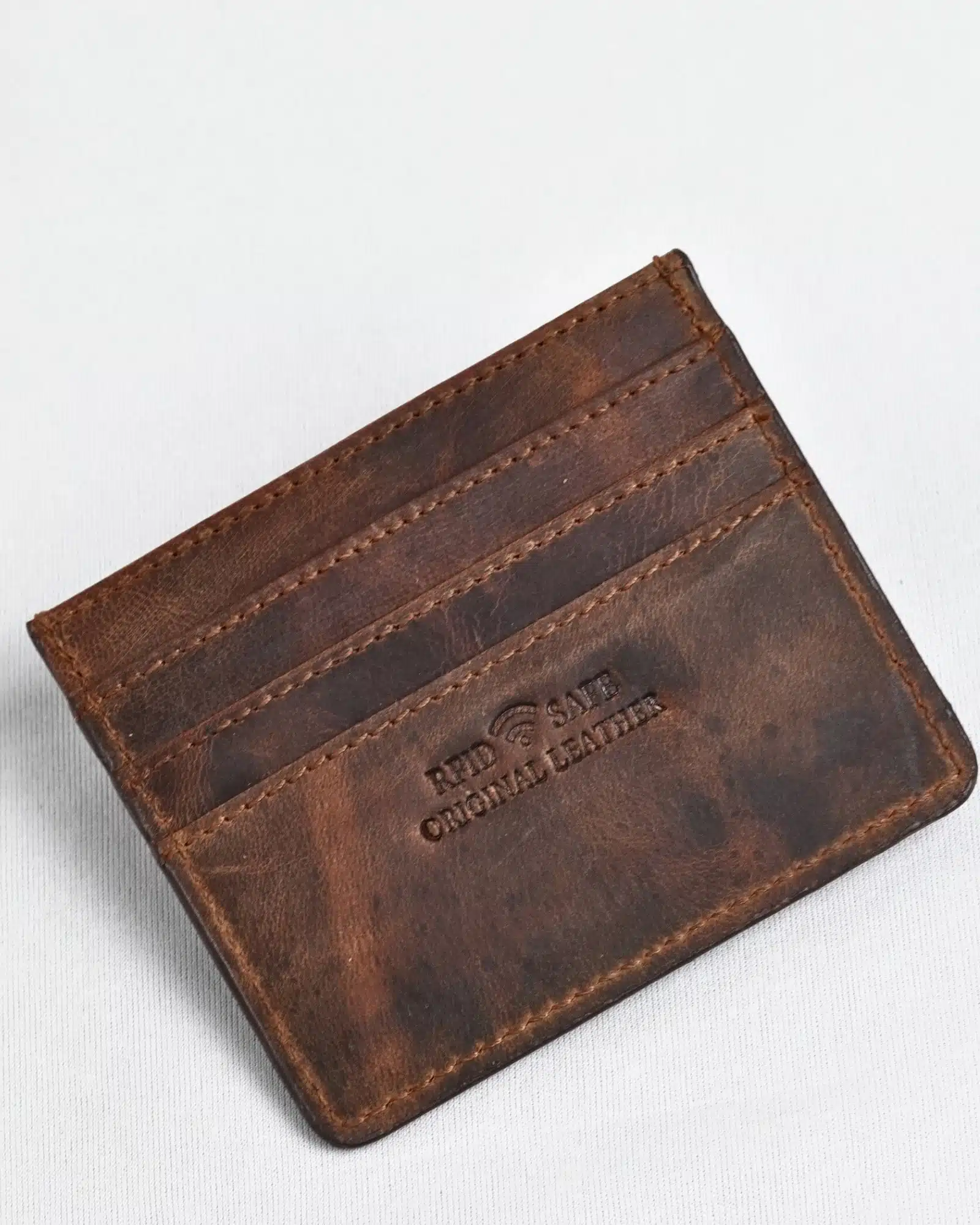 Darwin - Men’s Original Leather Card Holder (Rugged Brown) - Image 4