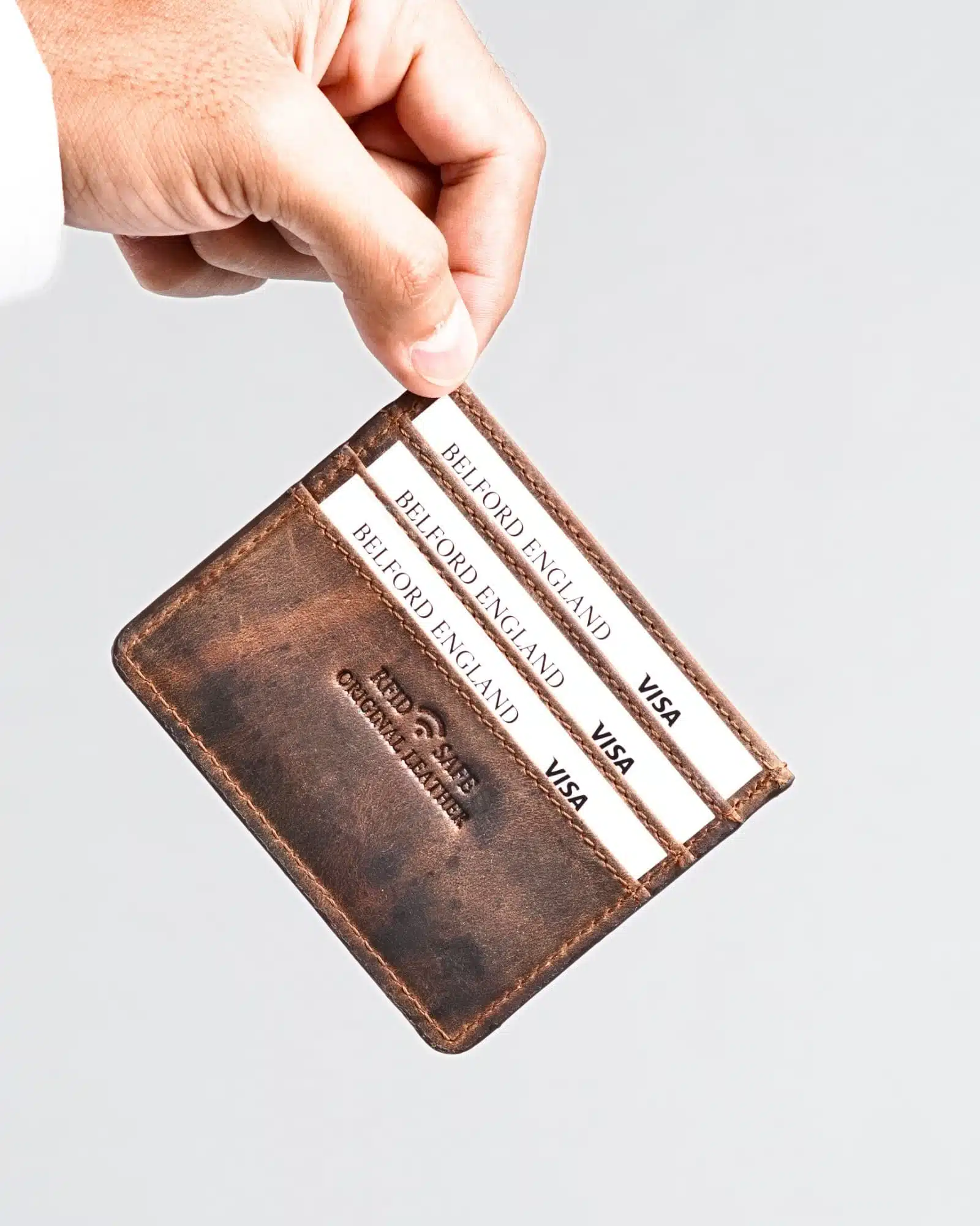 Darwin - Men’s Original Leather Card Holder (Rugged Brown) - Image 7