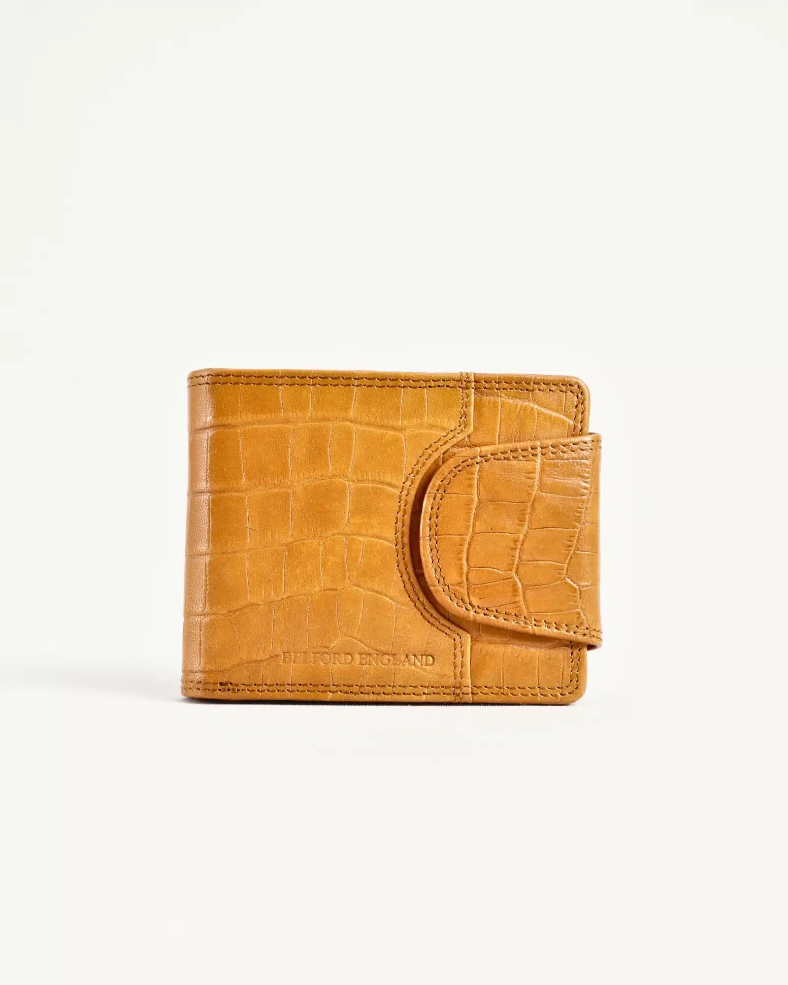 Derby - Men’s Original Leather Wallet (Almond Croco Brown )