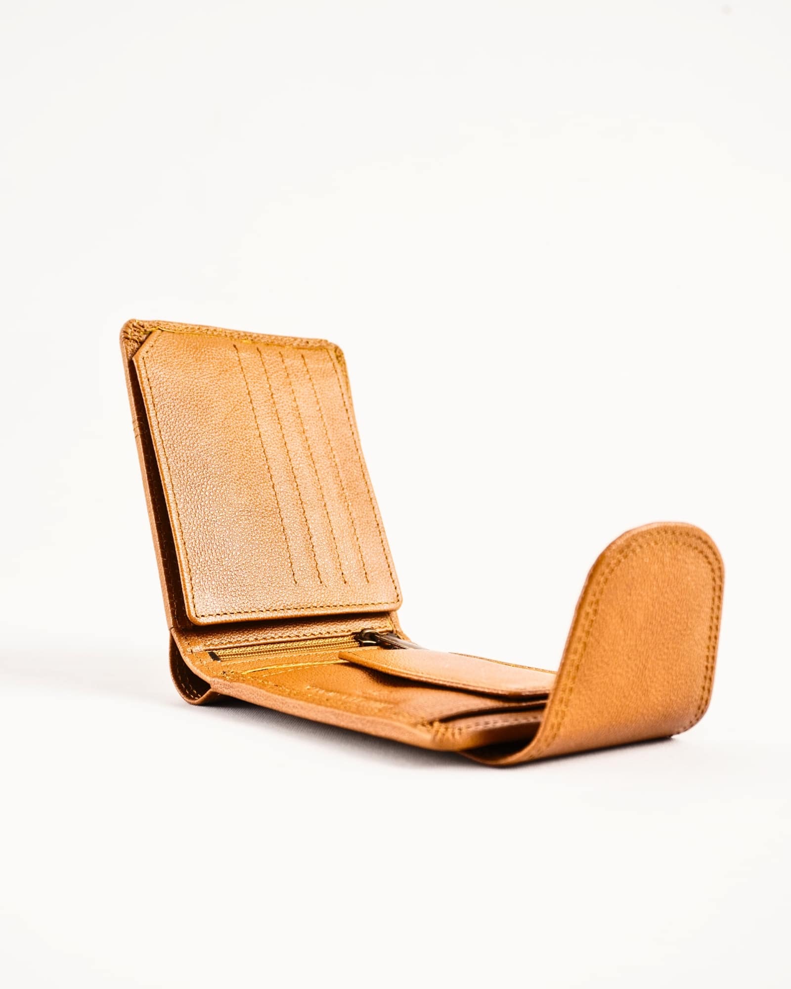 Derby - Men’s Original Leather Wallet (Rich Tan) - Image 4