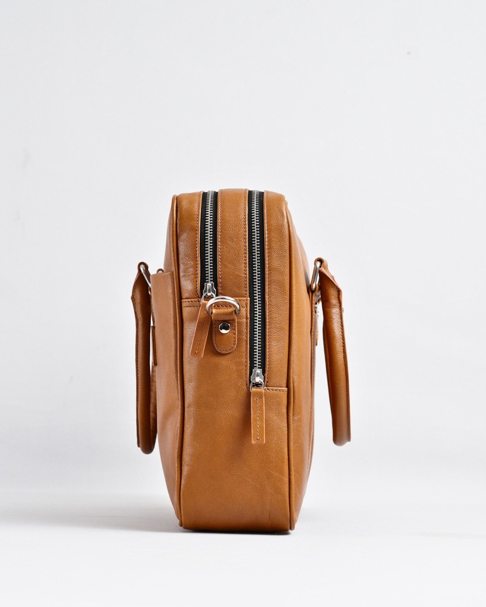 Executive Men's 100% Original Leather Large Briefcase - Rich Tan - Image 5