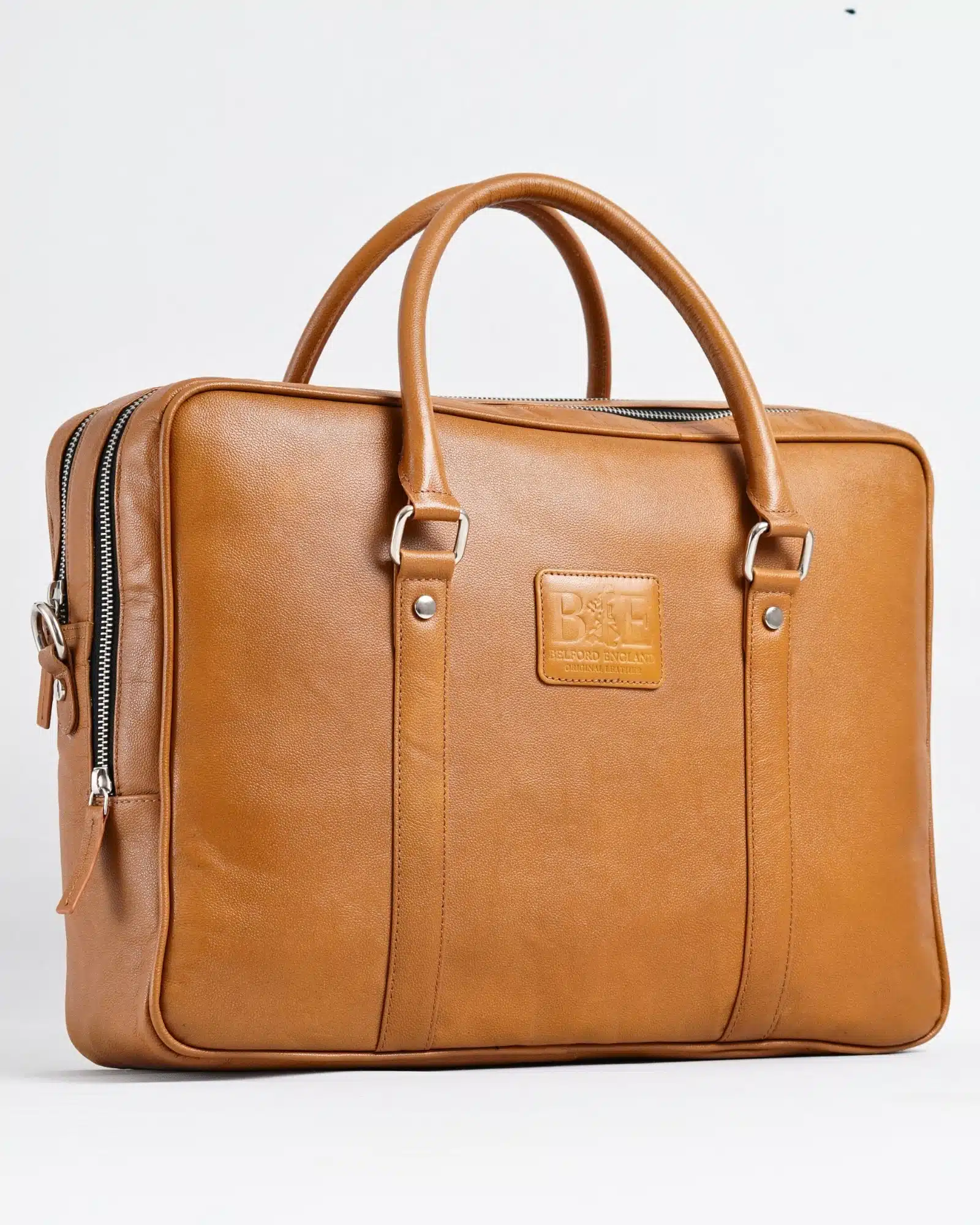 Executive Men's Original Leather Briefcase  (Rich Tan)
