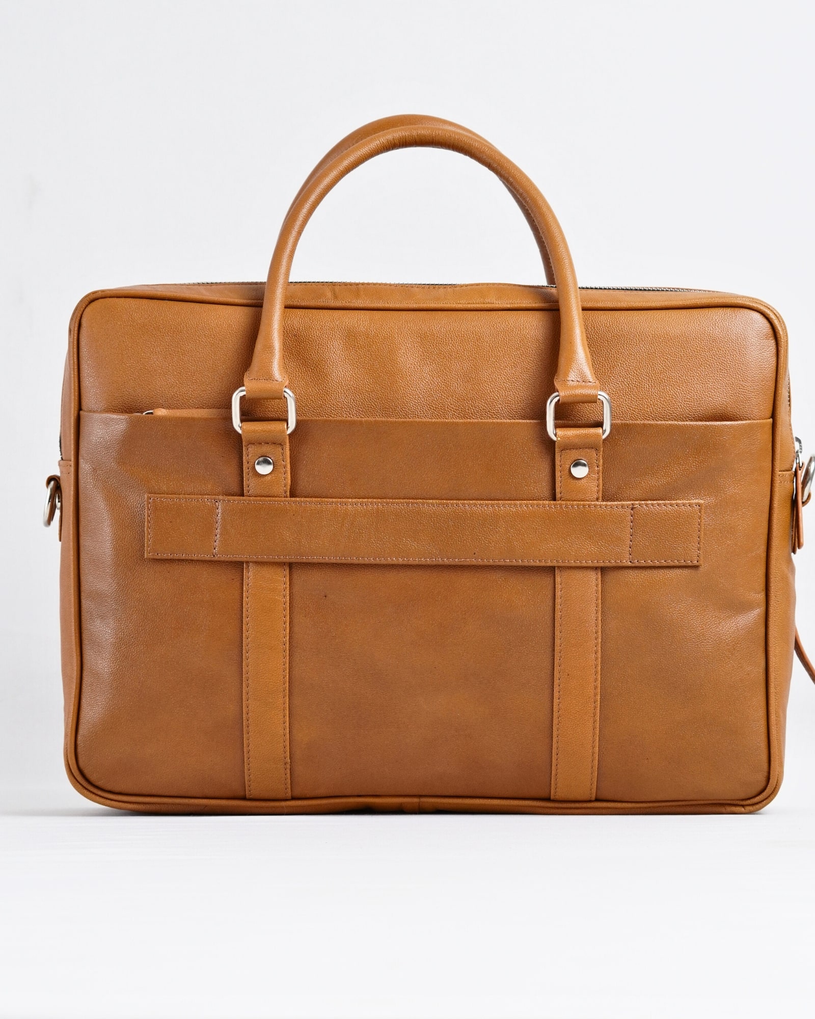 Executive Men's Original Leather Briefcase  (Rich Tan) - Image 2