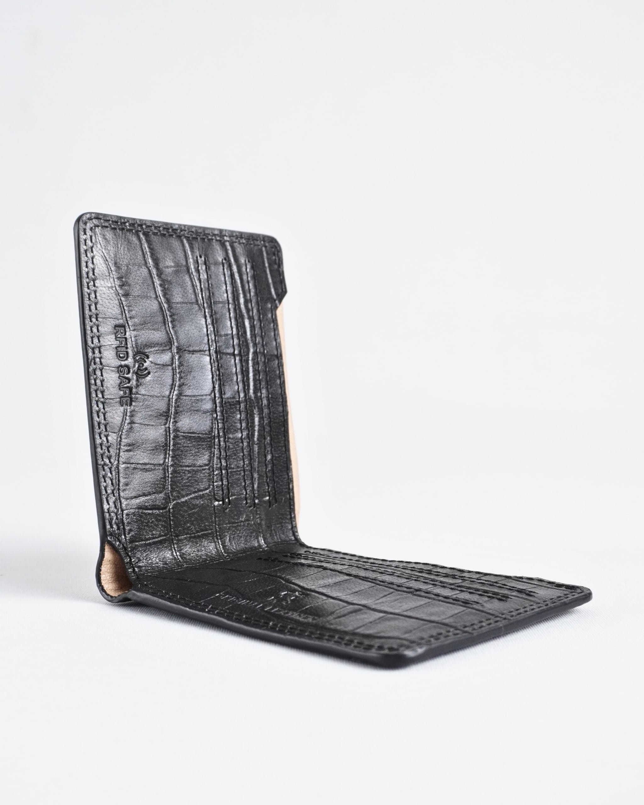 Heritage - Men’s Original Leather Wallet (Croco Black) - Image 2