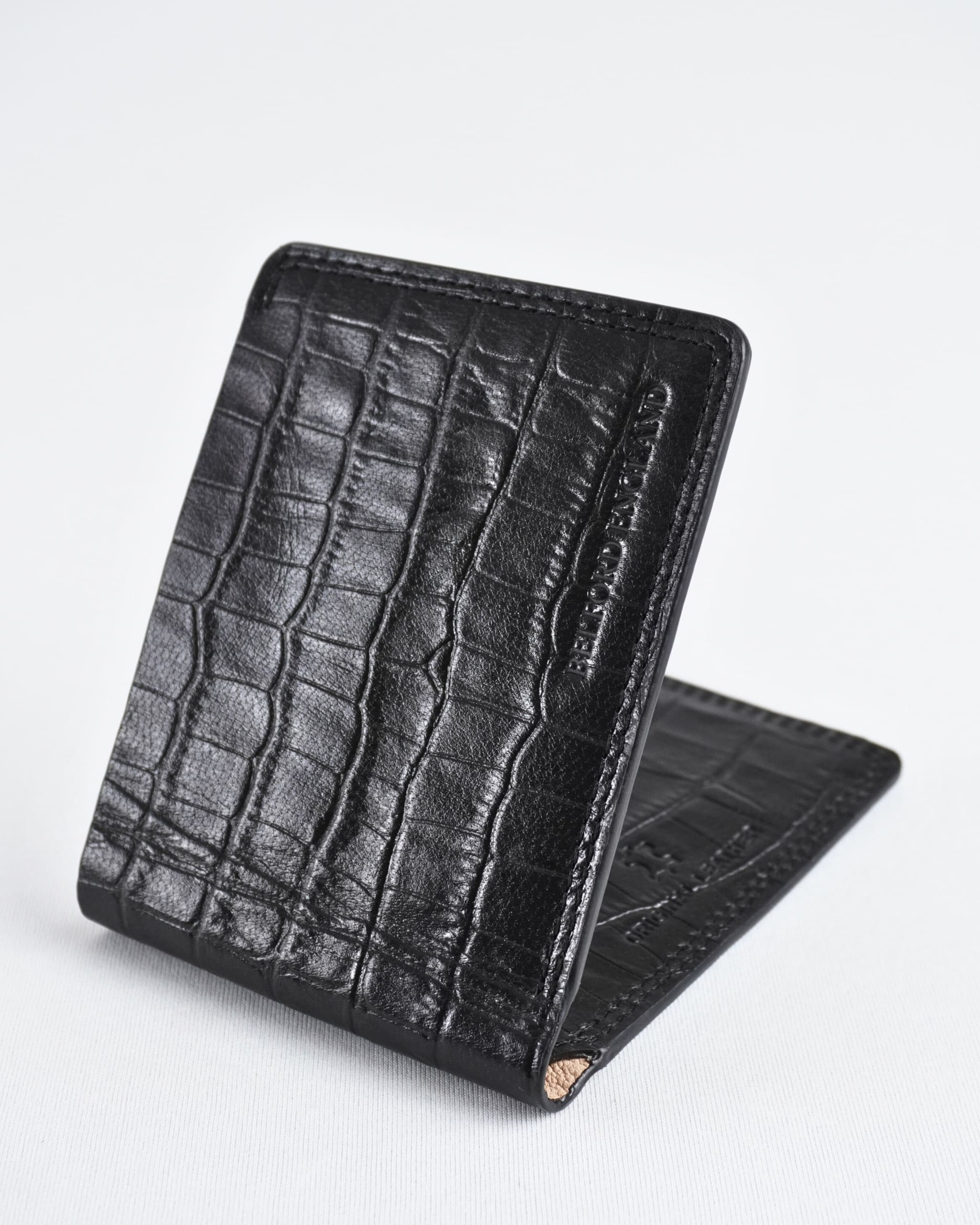 Heritage - Men’s Original Leather Wallet (Croco Black) - Image 4