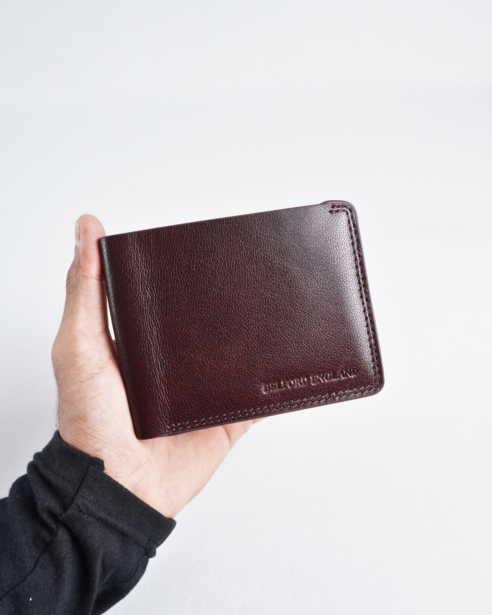 Heritage (Sleek Series) - Men’s Original Leather Wallet (Cherry) - Image 5