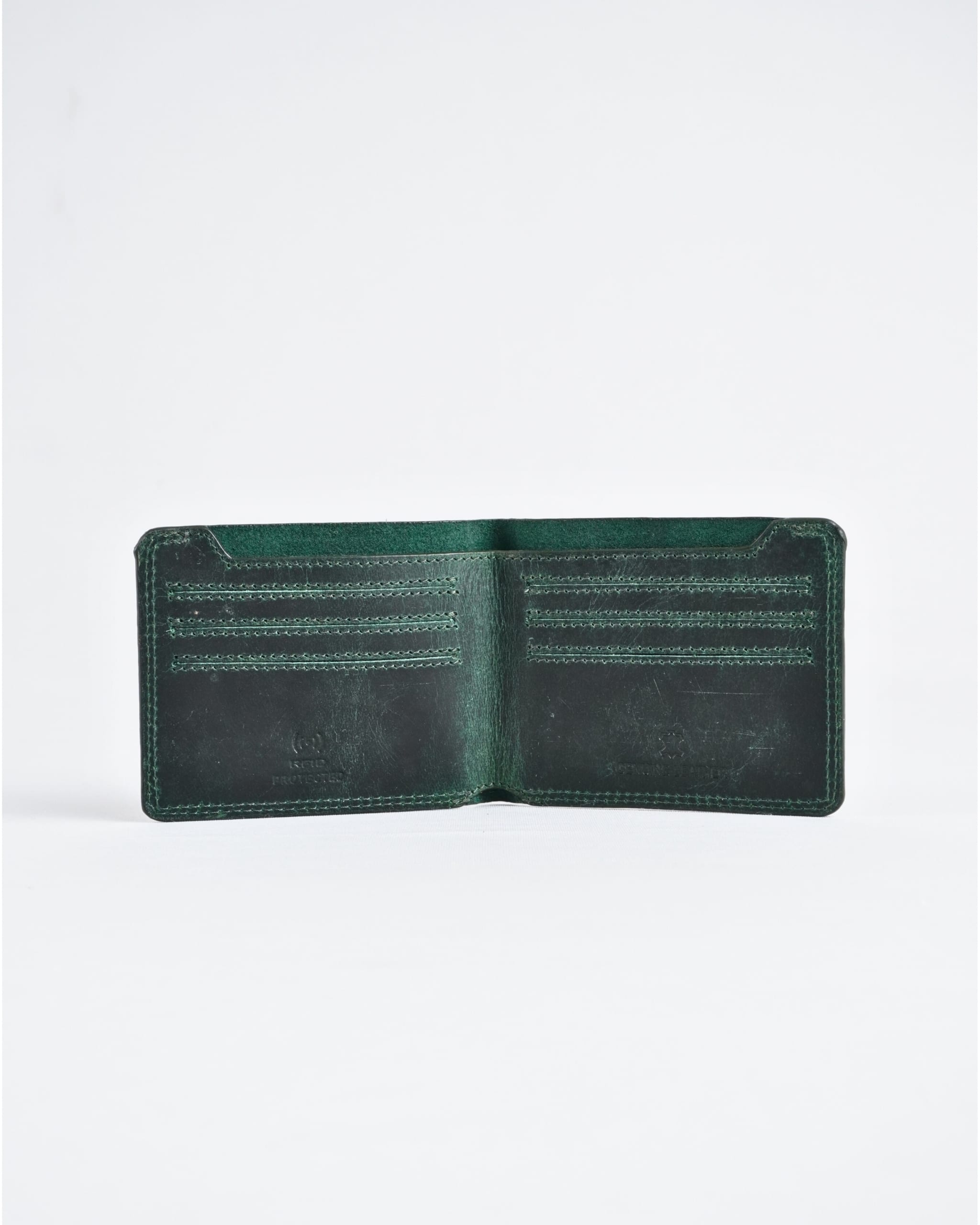 Heritage (Sleek Series) - Men’s Original Leather Wallet - Green