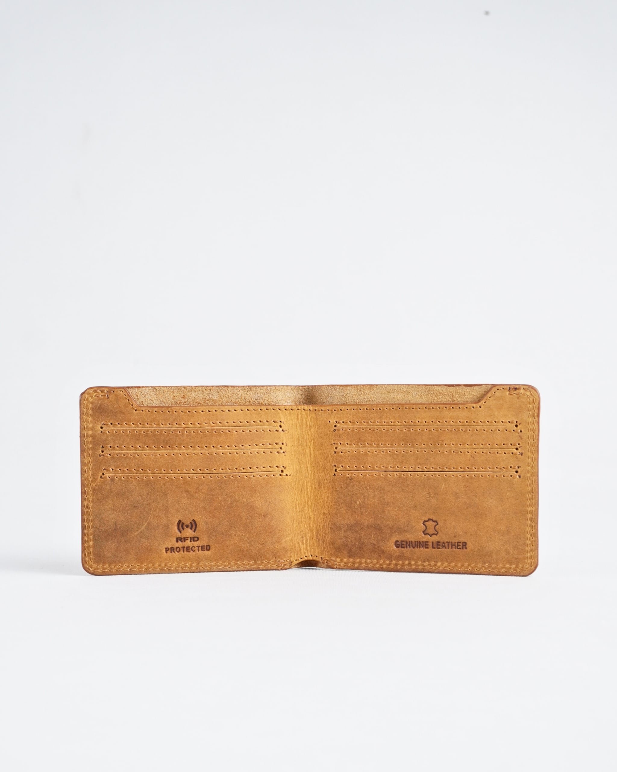 Heritage (Sleek Series) - Men’s Original Leather Wallet - Saddle - Image 4