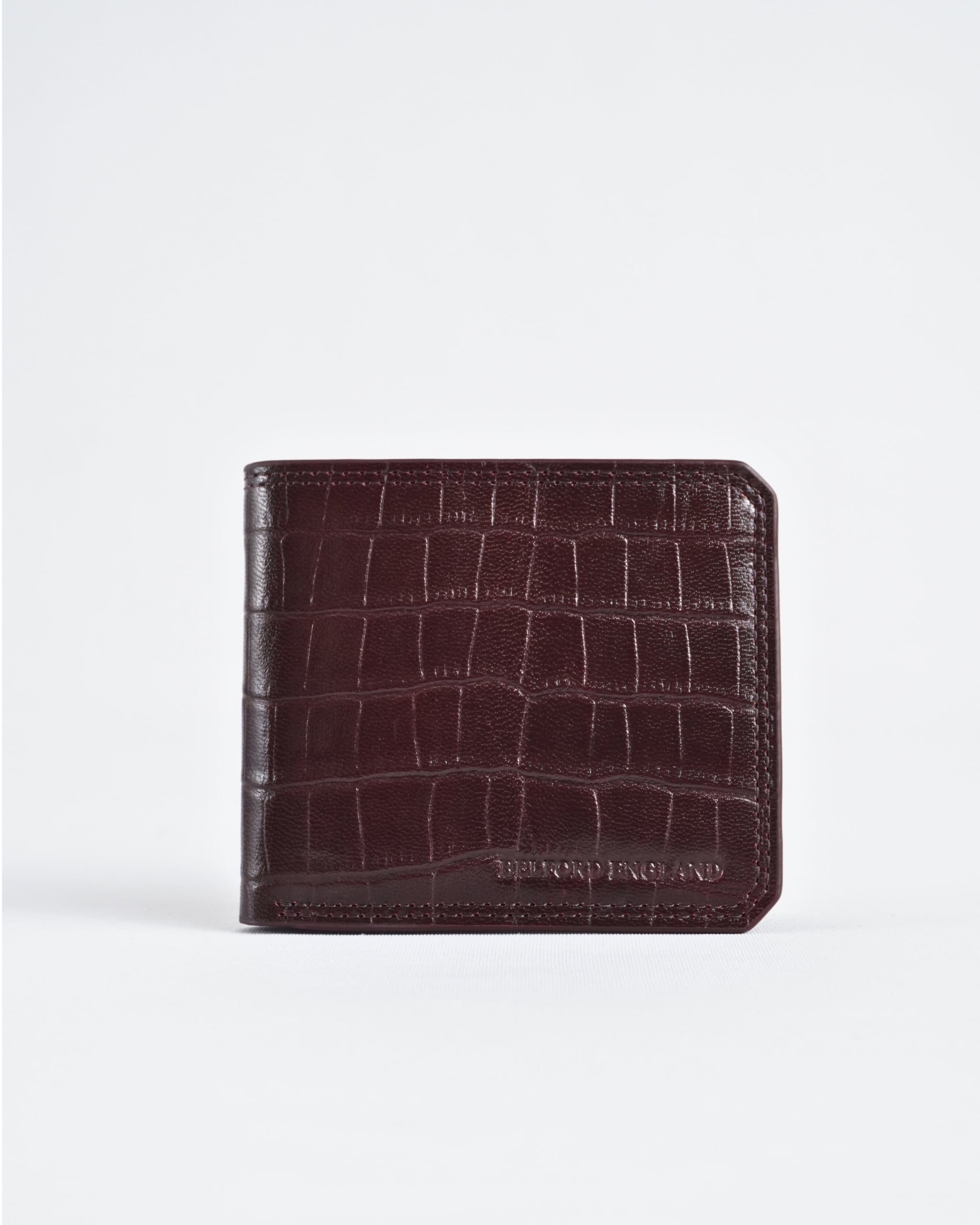 LiverPool - Men’s Original Leather Wallet (Croco Cherry) - Image 7