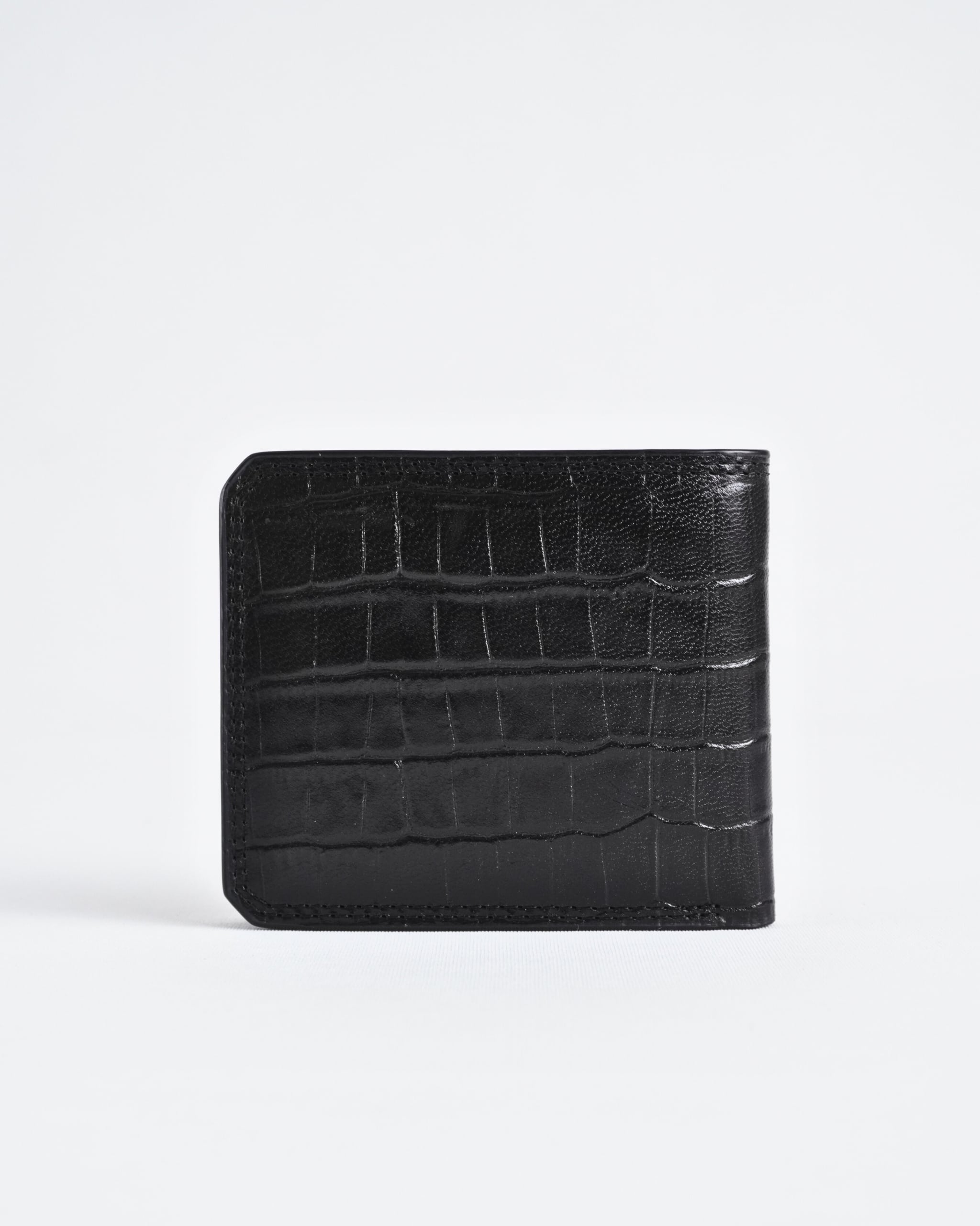 Liverpool (Sleek Series) - Men’s Original Leather Wallet (Croco Black) - Image 8